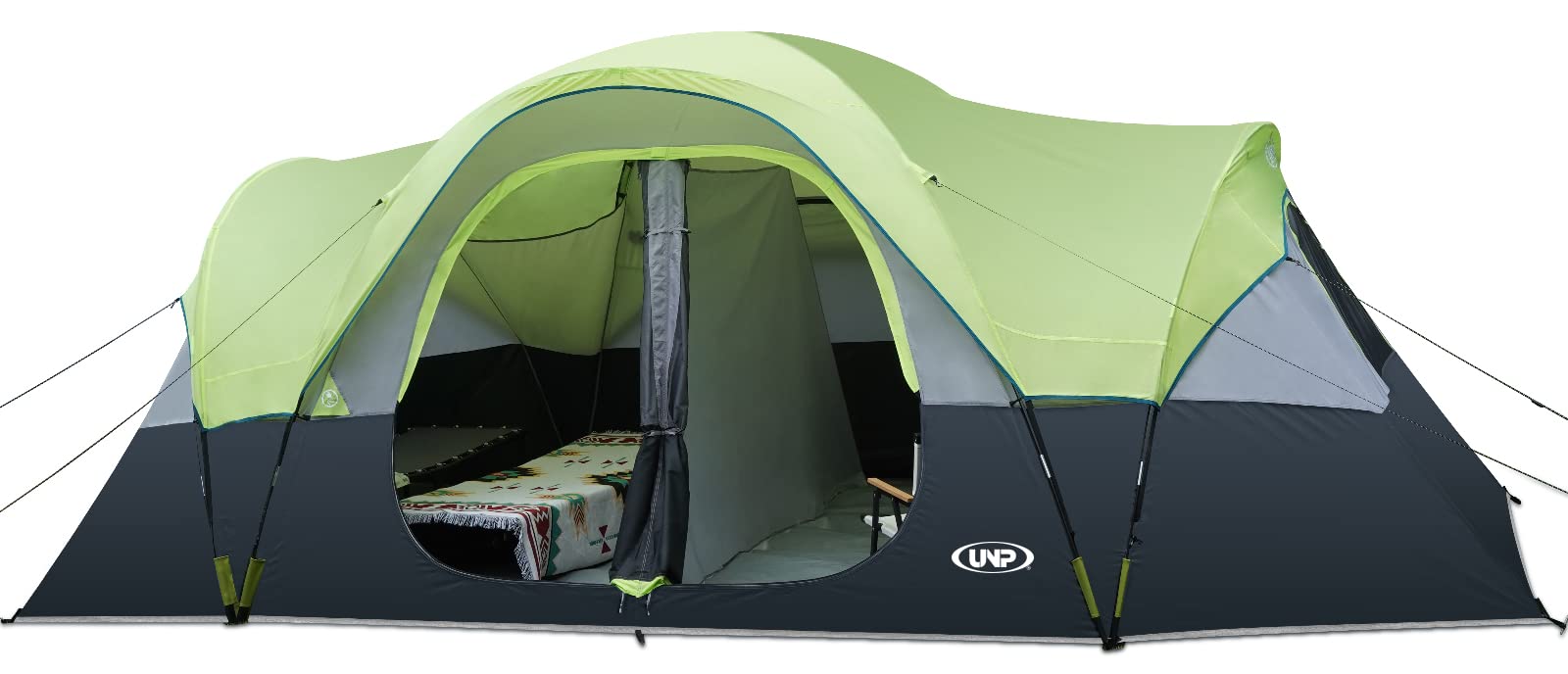 10-Person Family Camping Tent 2-Room Waterproof