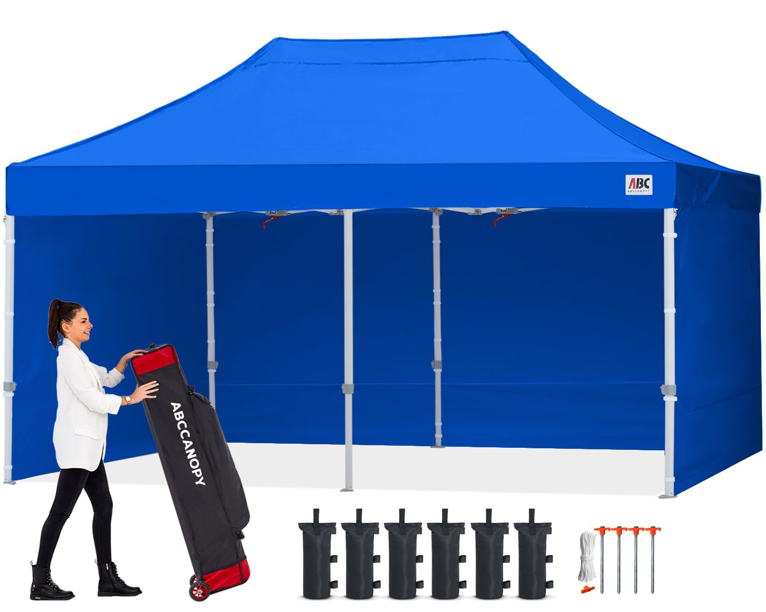 10x10 Commercial Pop Up Canopy Tent with Sidewalls