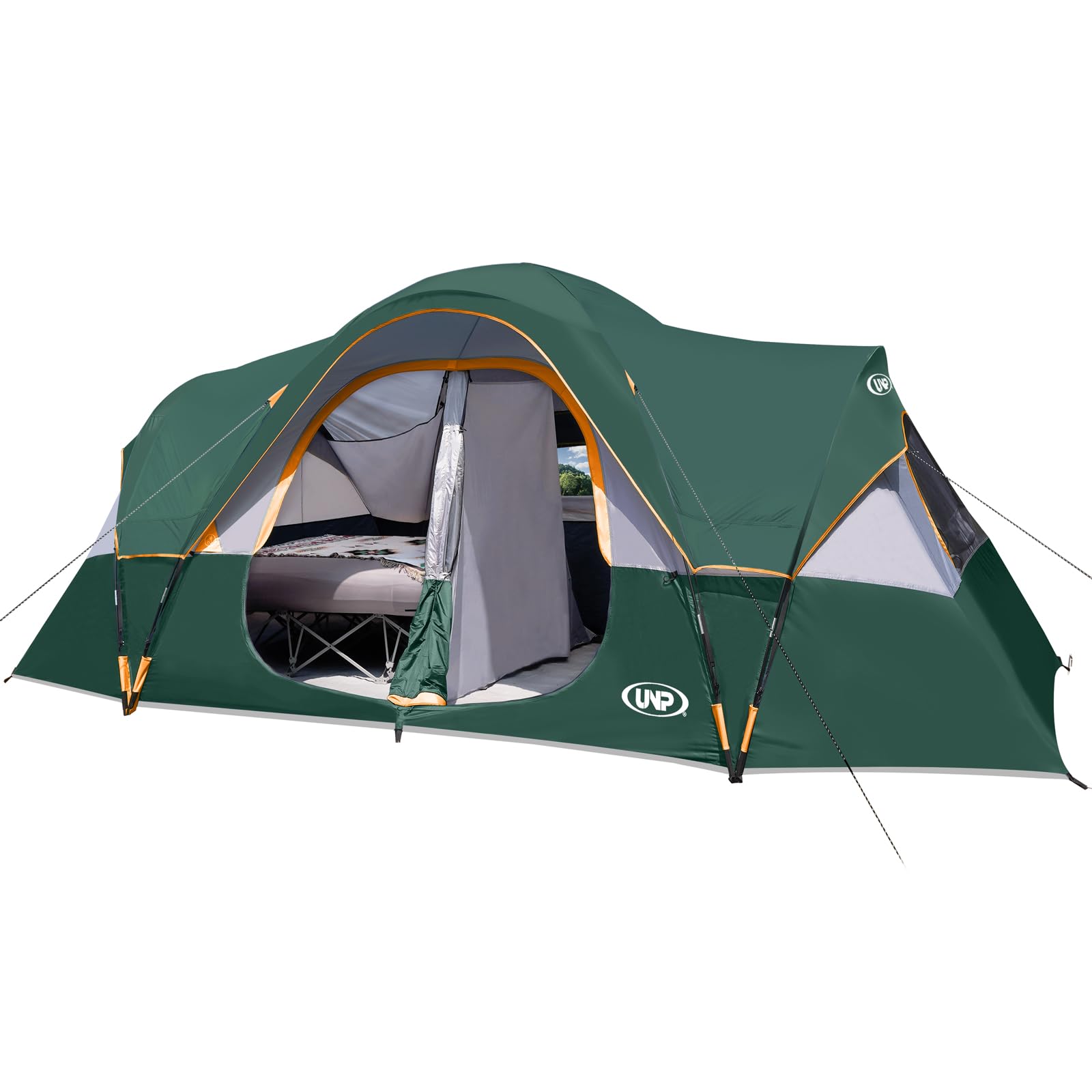10-Person Family Camping Tent 2-Room Waterproof