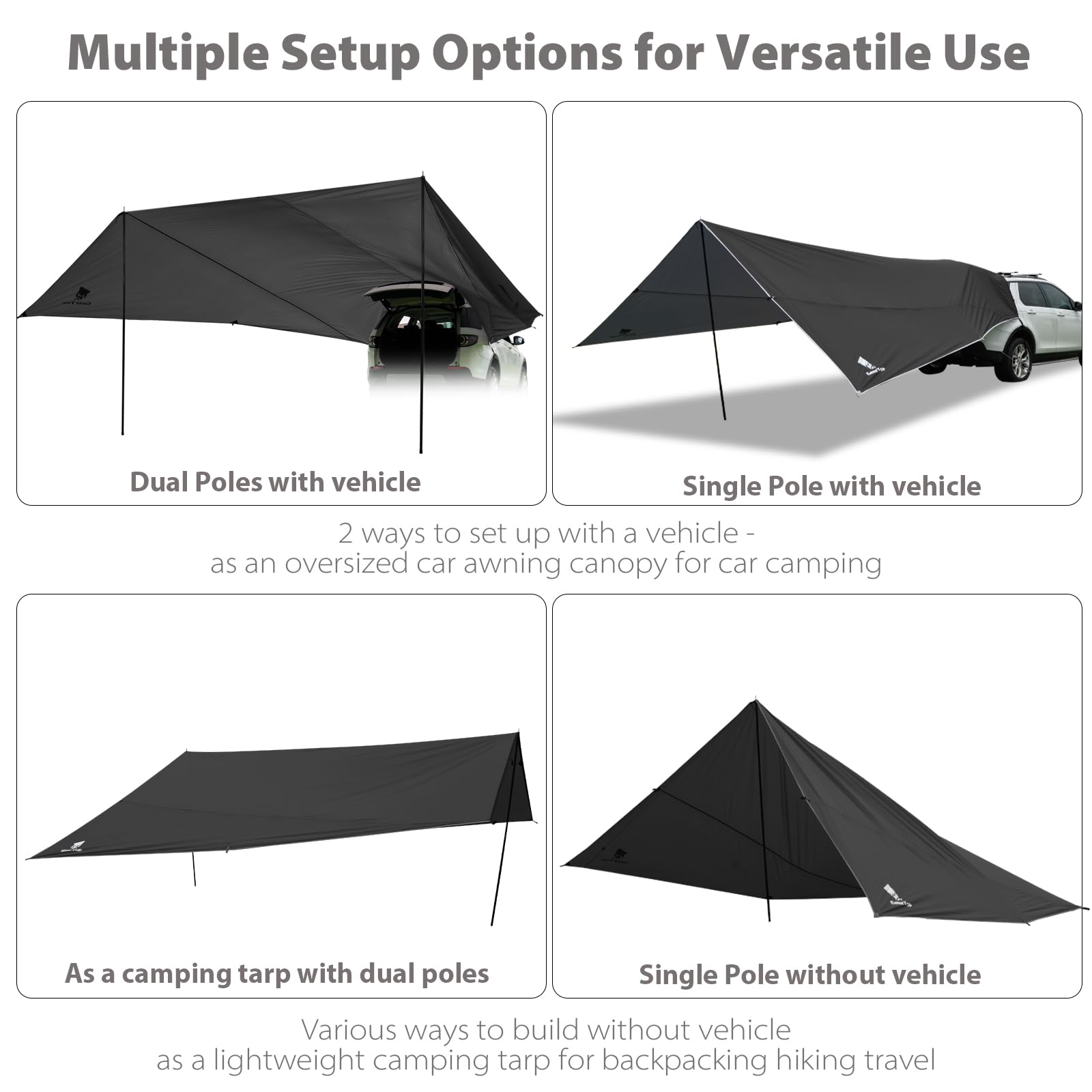 Waterproof SUV Tailgate Awning Tarp