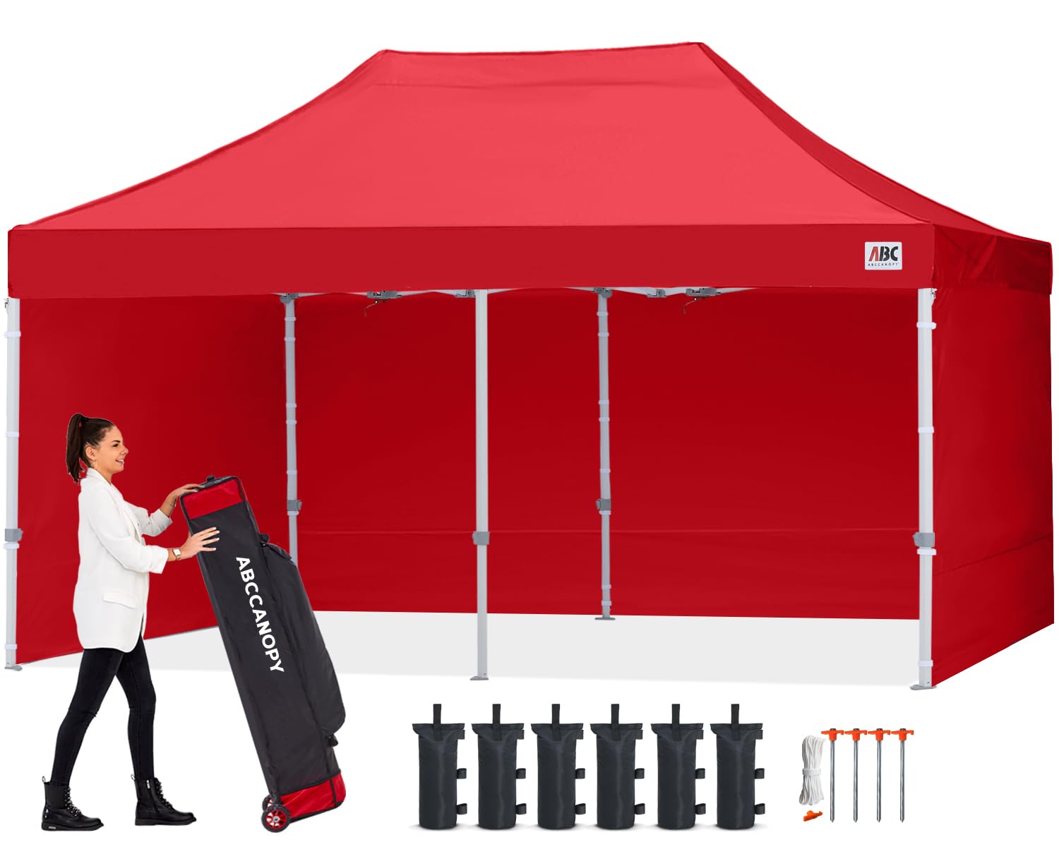 10x10 Commercial Pop Up Canopy Tent with Sidewalls