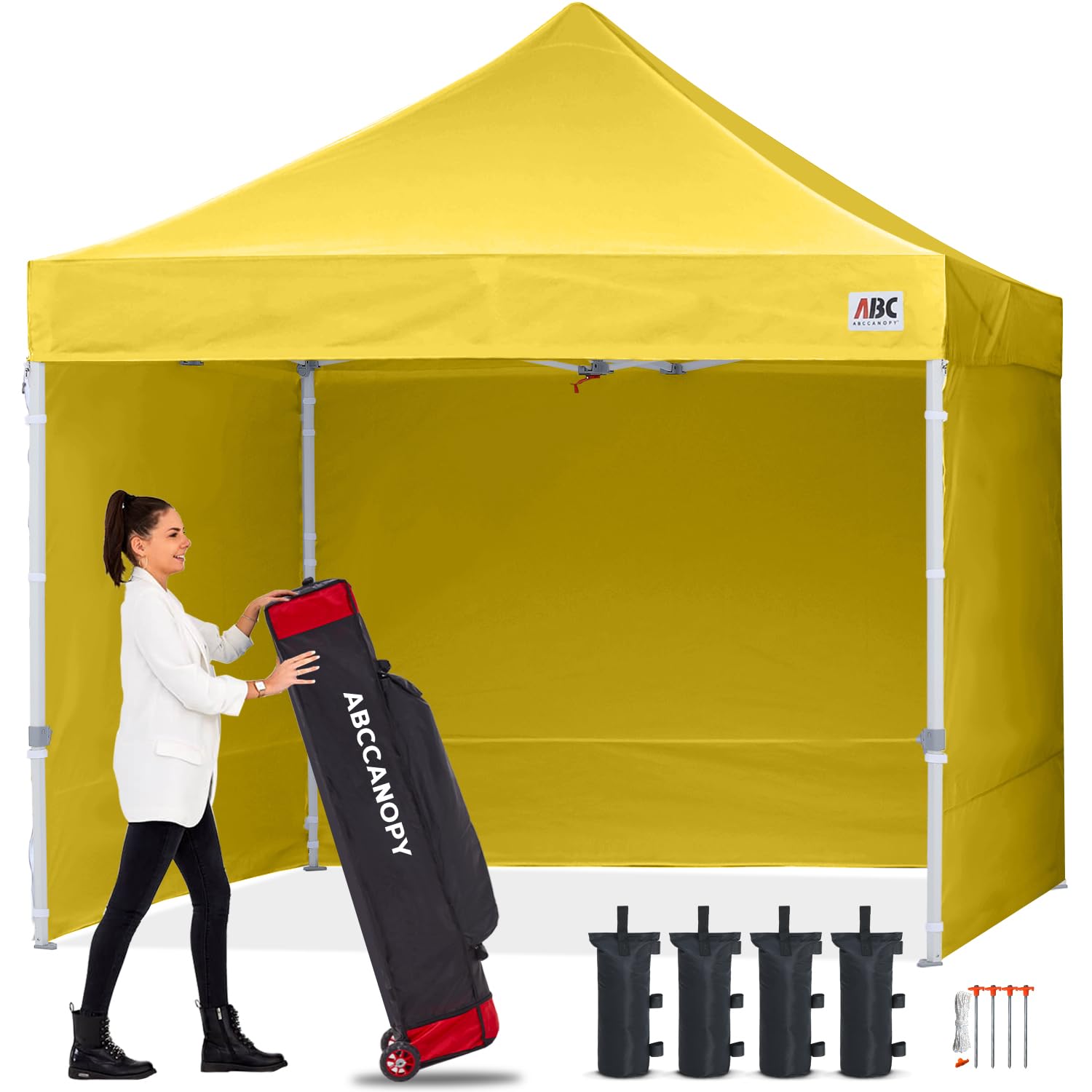 10x10 Commercial Pop Up Canopy Tent with Sidewalls