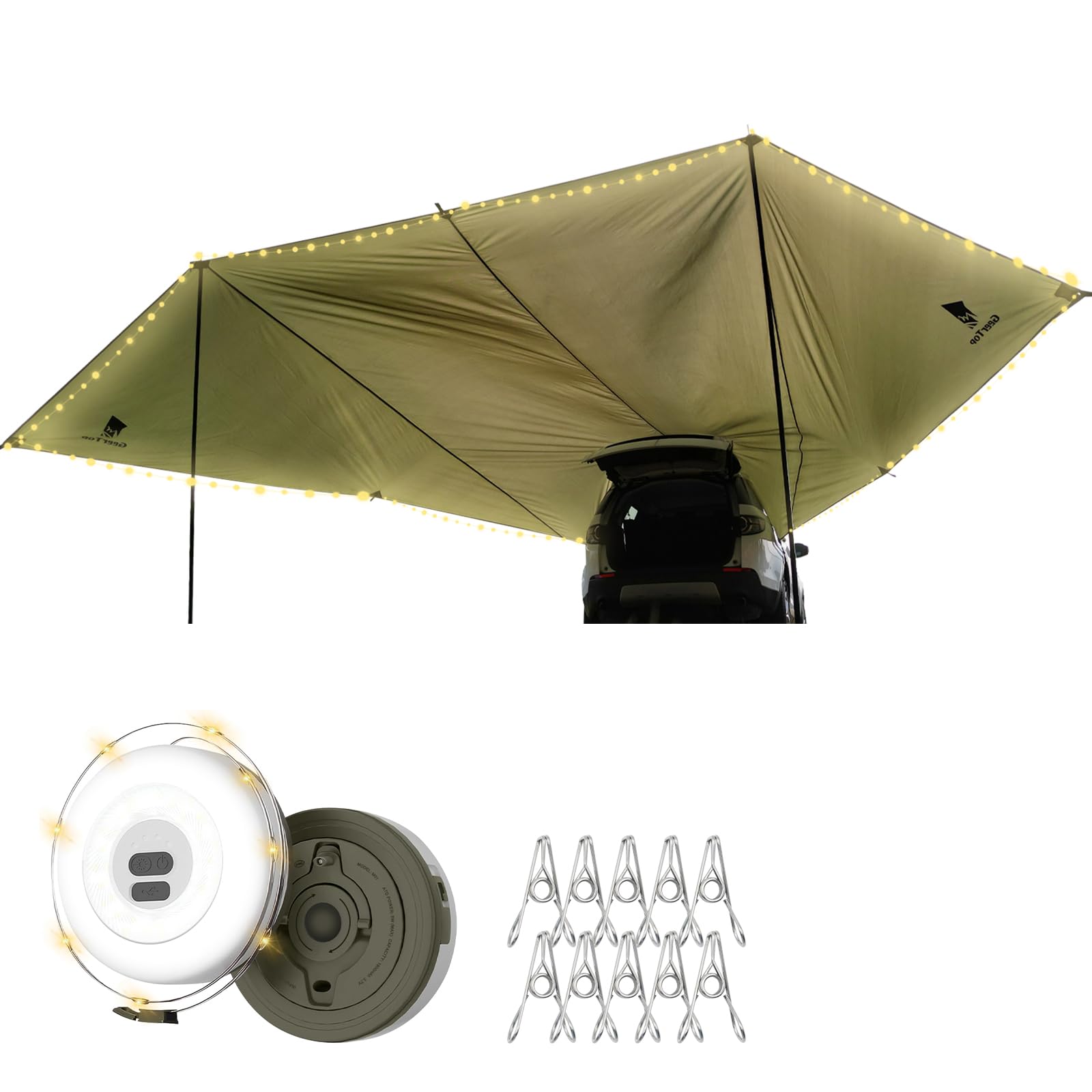 Waterproof SUV Tailgate Awning Tarp