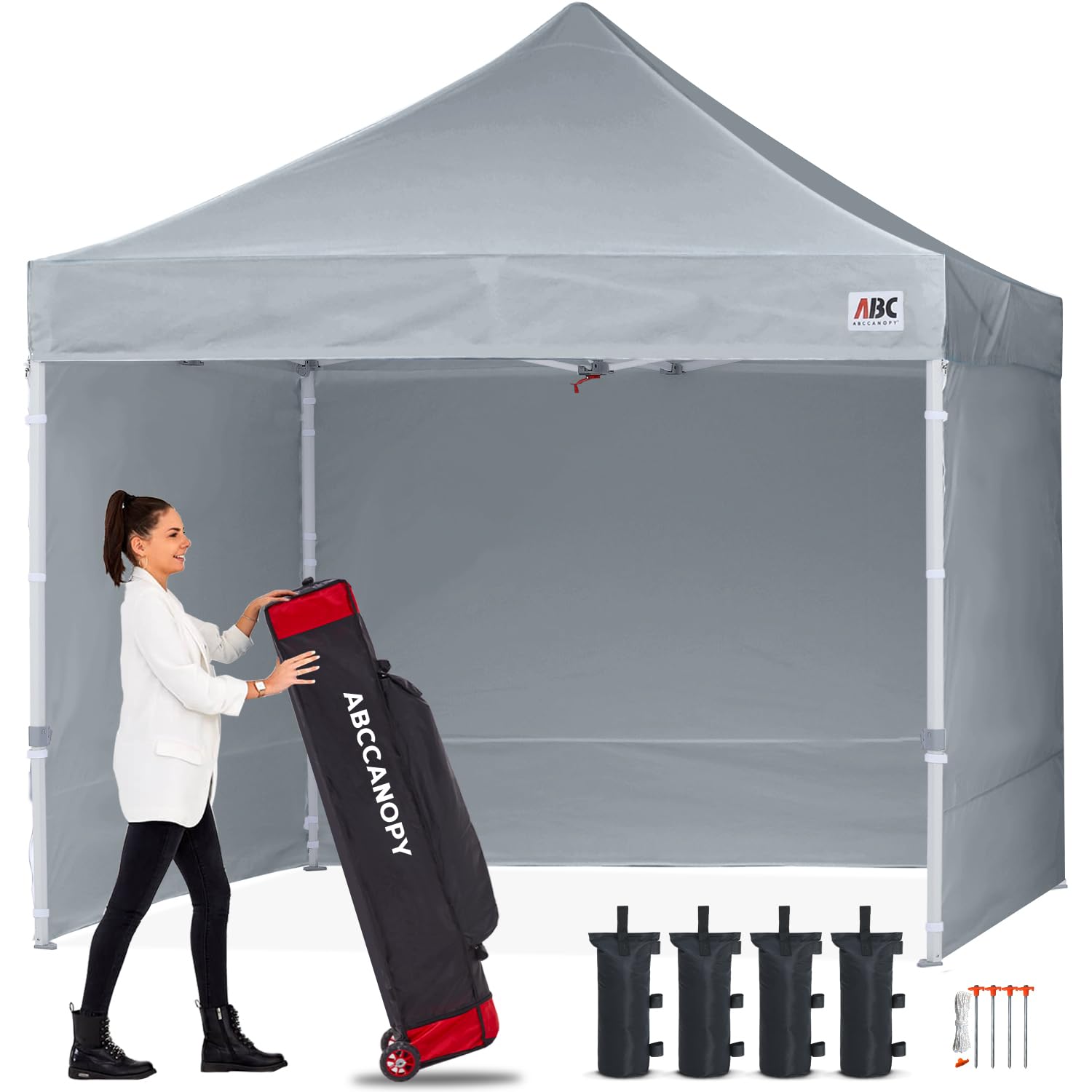10x10 Commercial Pop Up Canopy Tent with Sidewalls