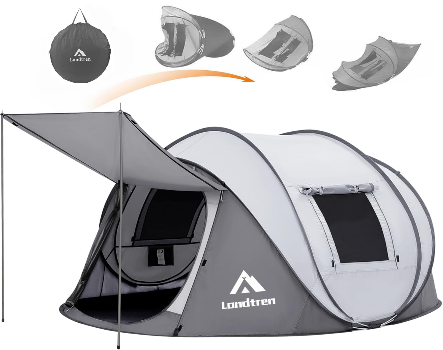 4-Person Pop Up Camping Tent Waterproof