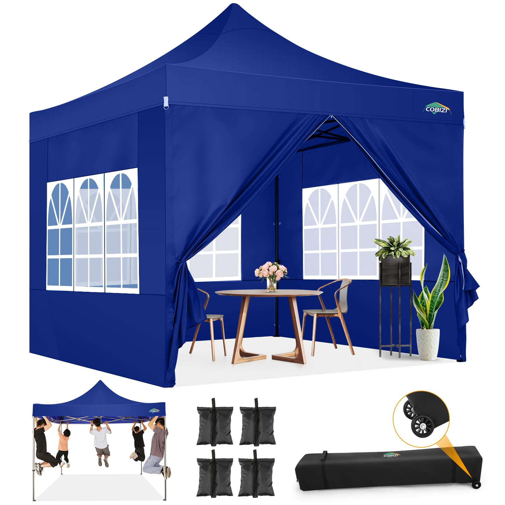10x10 / 10x20 Pop Up Canopy Tent with Sidewalls