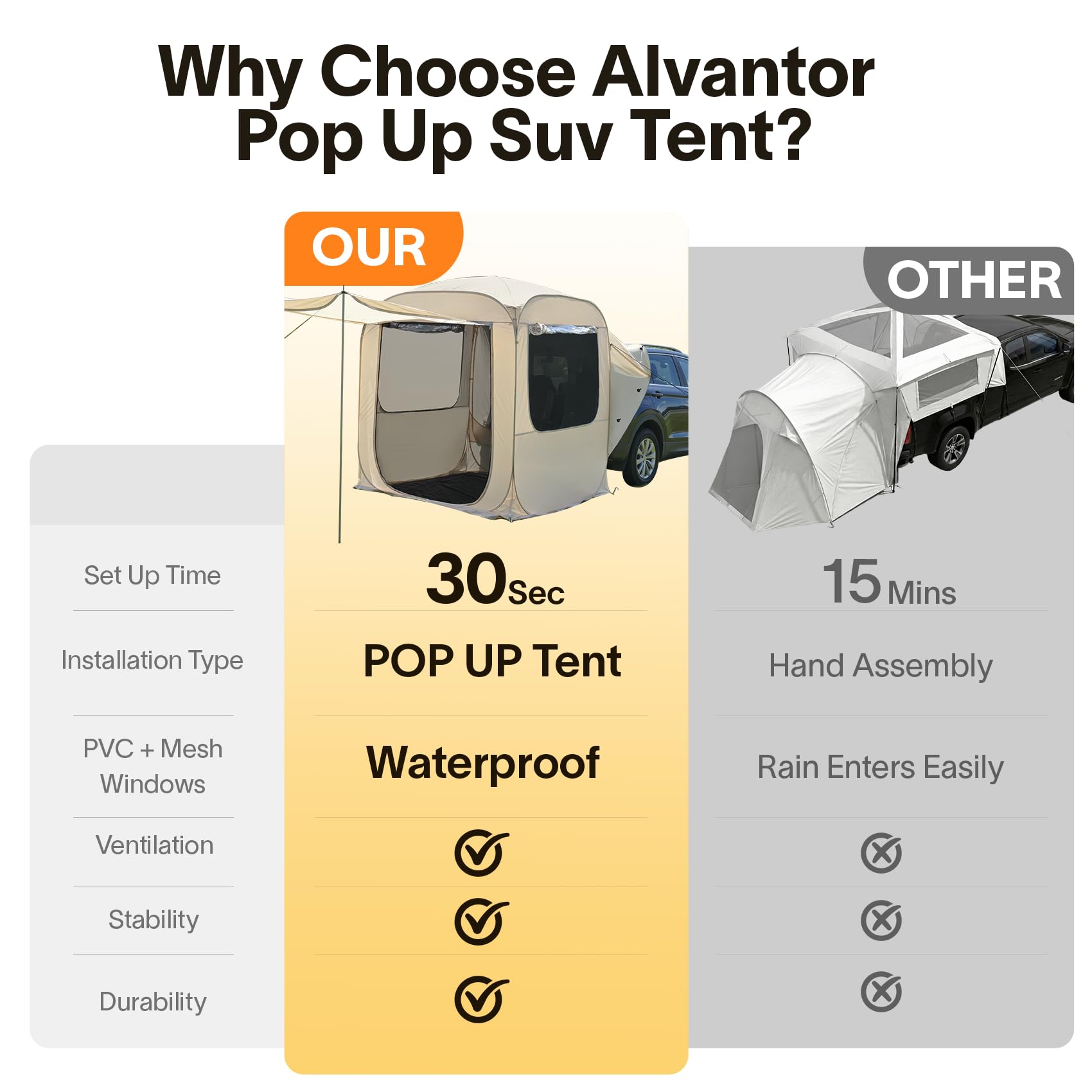 SUV Tailgate Pop Up Tent