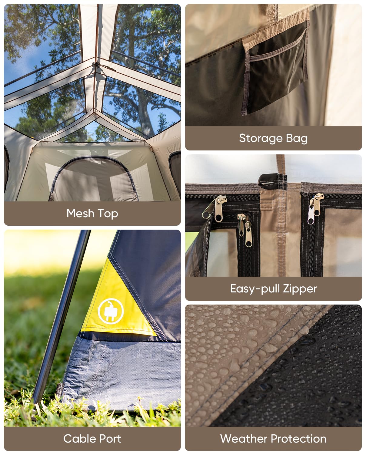8-10 Person Instant Cabin Camping Tent Waterproof