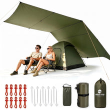 17x10 Waterproof Camping Tarp Canopy