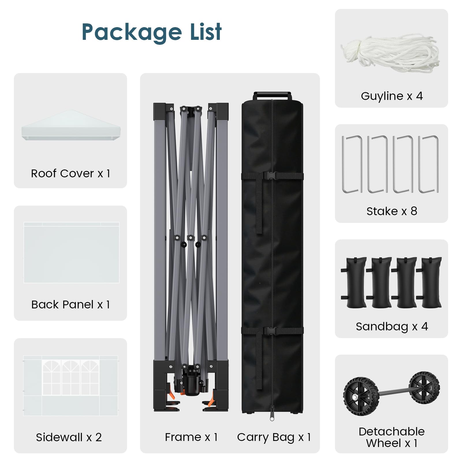 10x10 One-Push Pop Up Canopy Tent