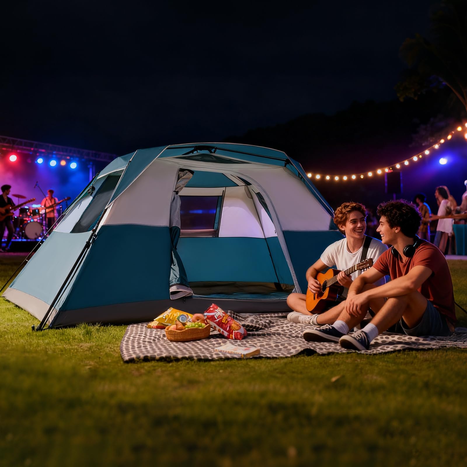 6-Person Instant Family Cabin Tent Waterproof