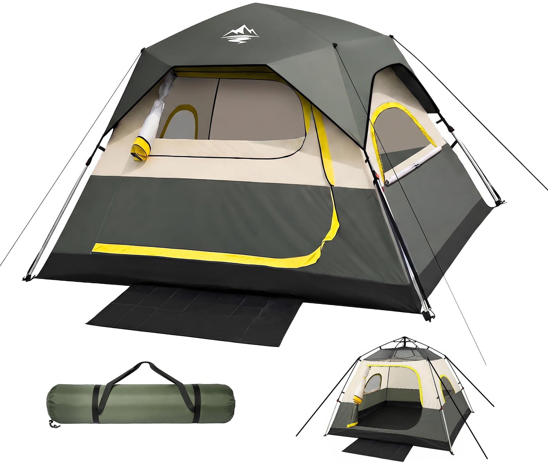 4-Person Instant Cabin Camping Tent Waterproof