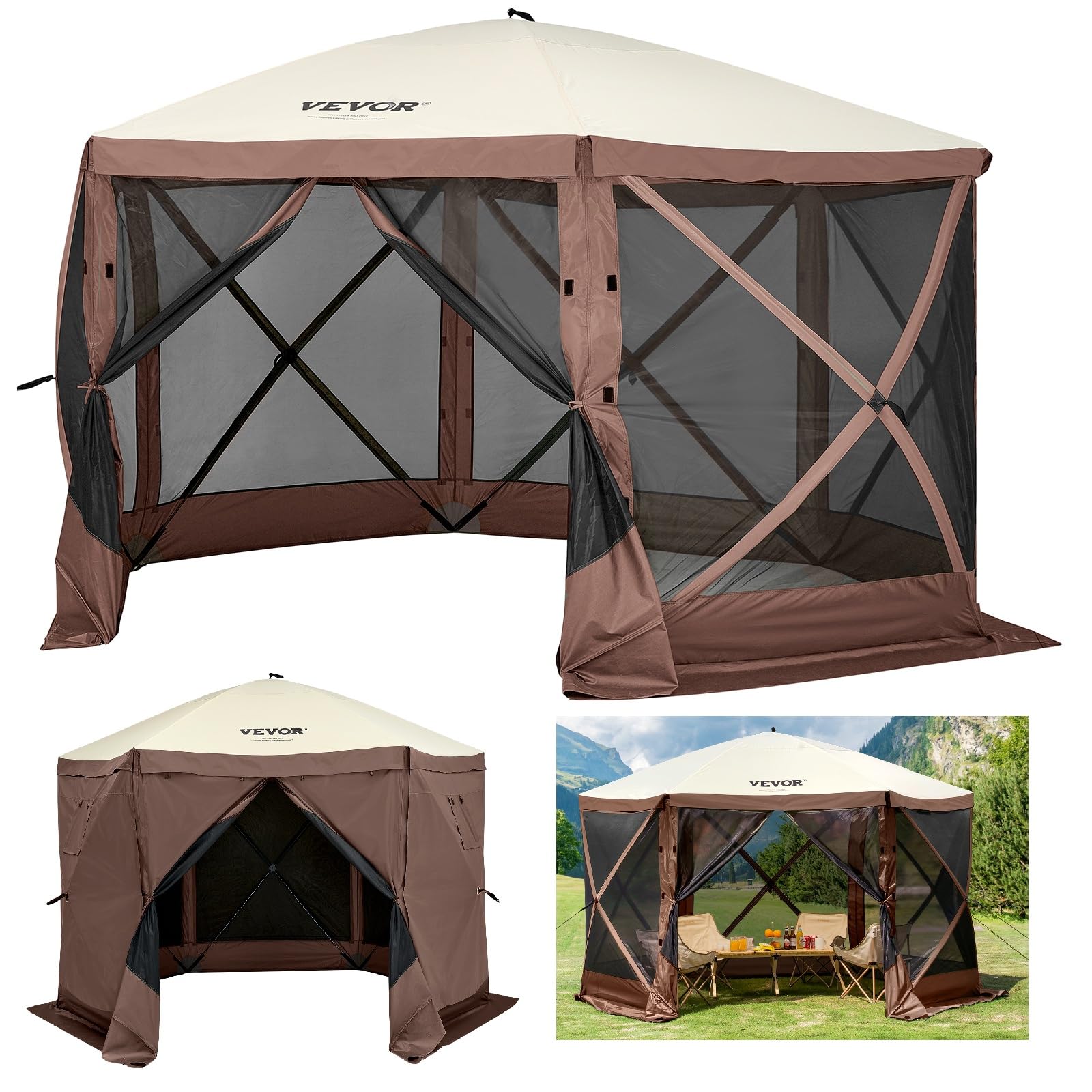 12x12 Pop Up Gazebo Tent with Privacy Panels