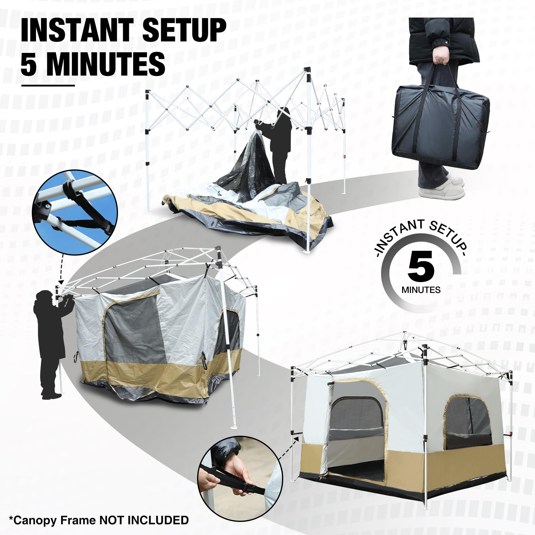 4-6 Person Canopy Inner Camping Tent