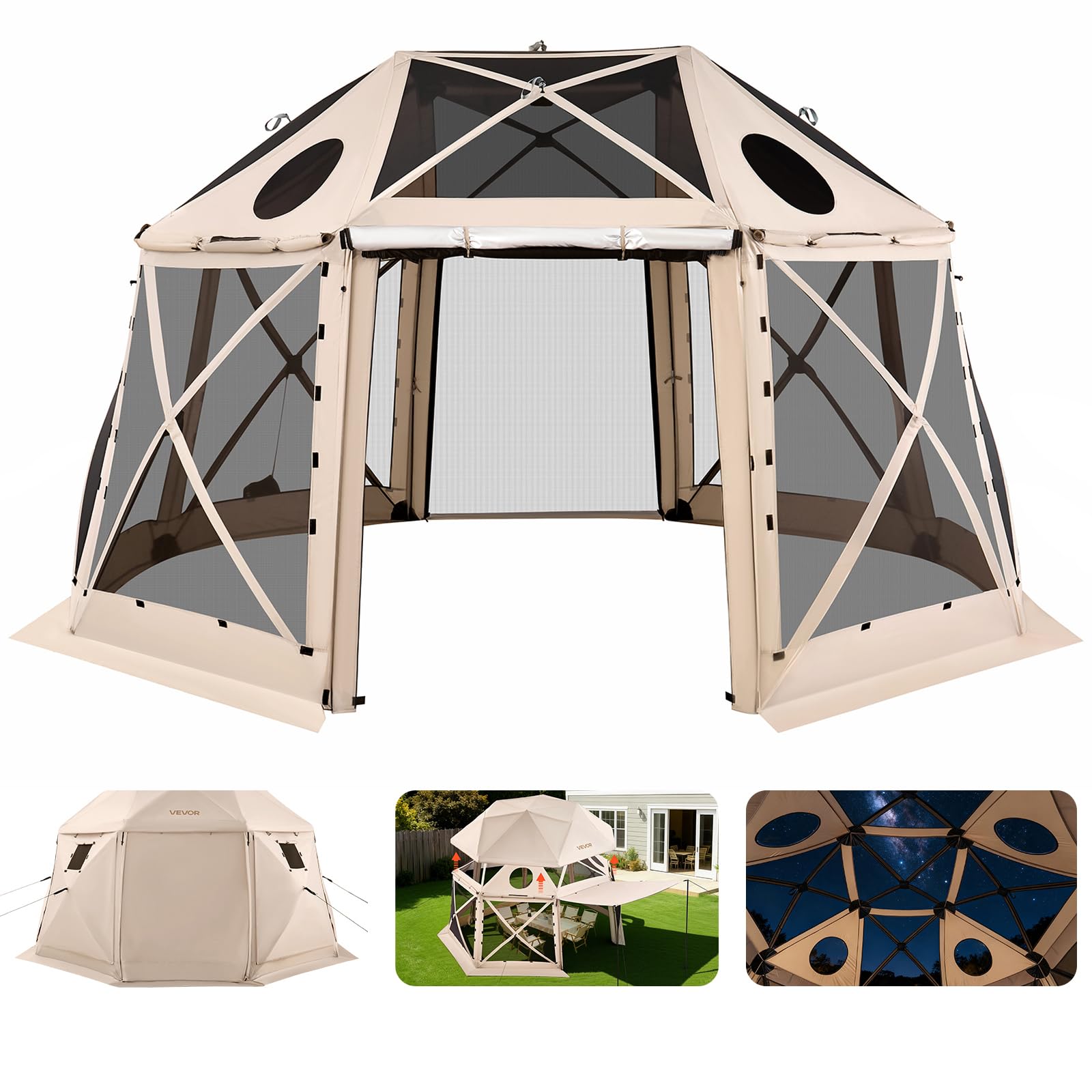 12x12 Pop Up Gazebo Tent with Privacy Panels