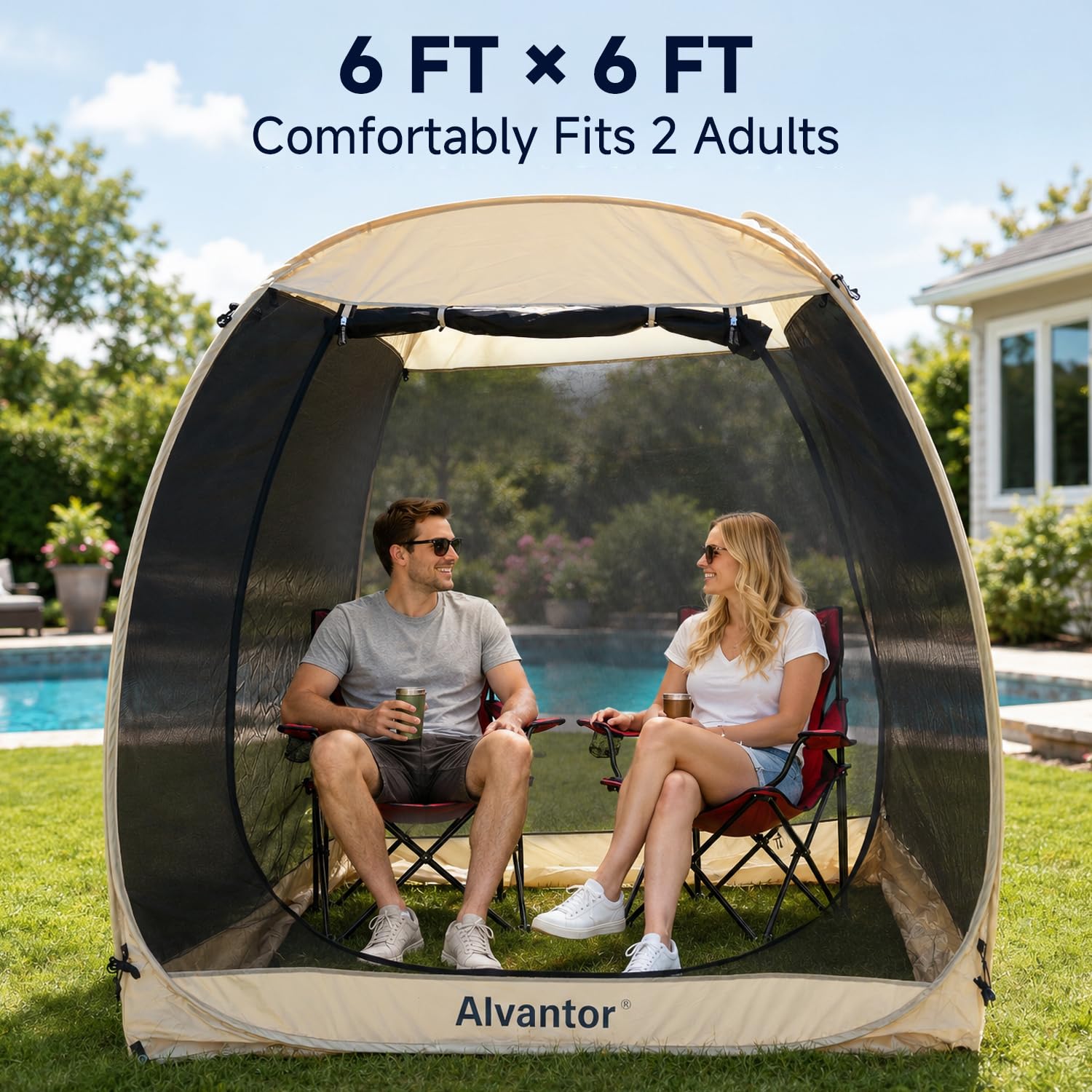 2-10 Person Pop Up Screen House Tent