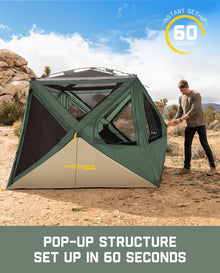 4-Person Instant Pop Up Cabin Camping Tent