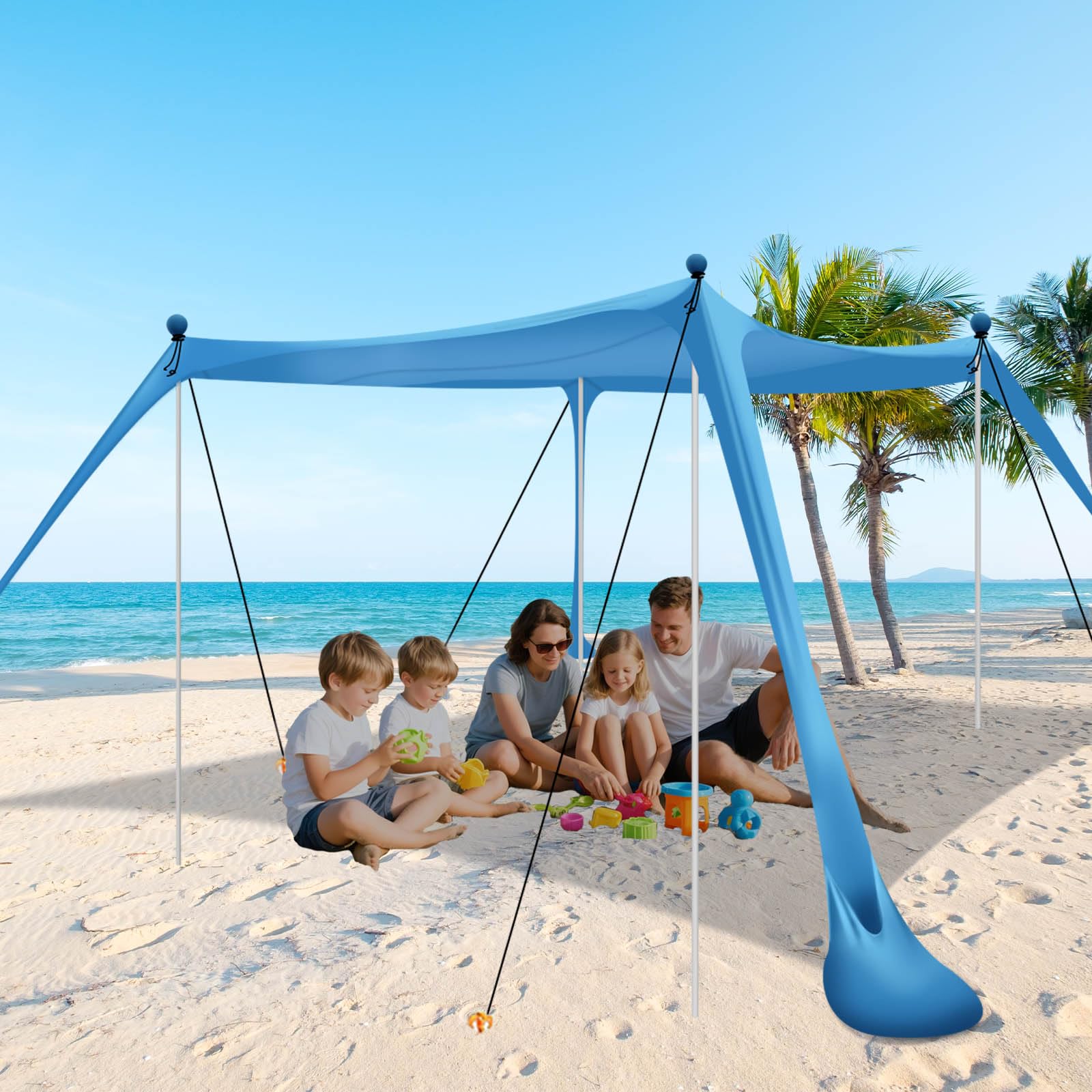 UPF 50+ Beach Canopy Sun Shade
