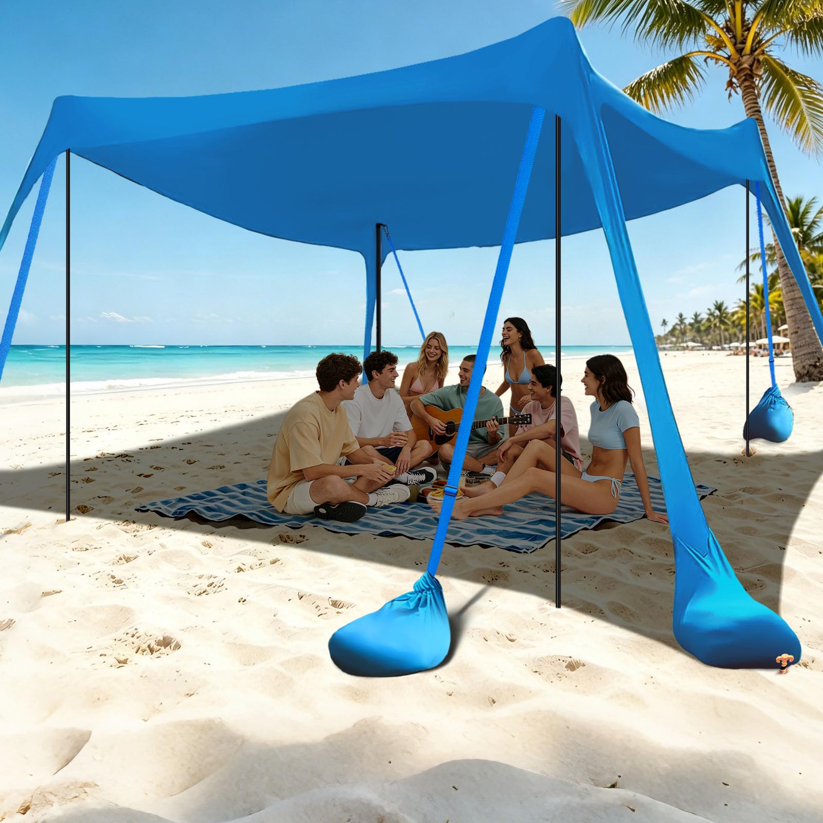 besuhot Beach Tent Sun Shelter 10x10FT