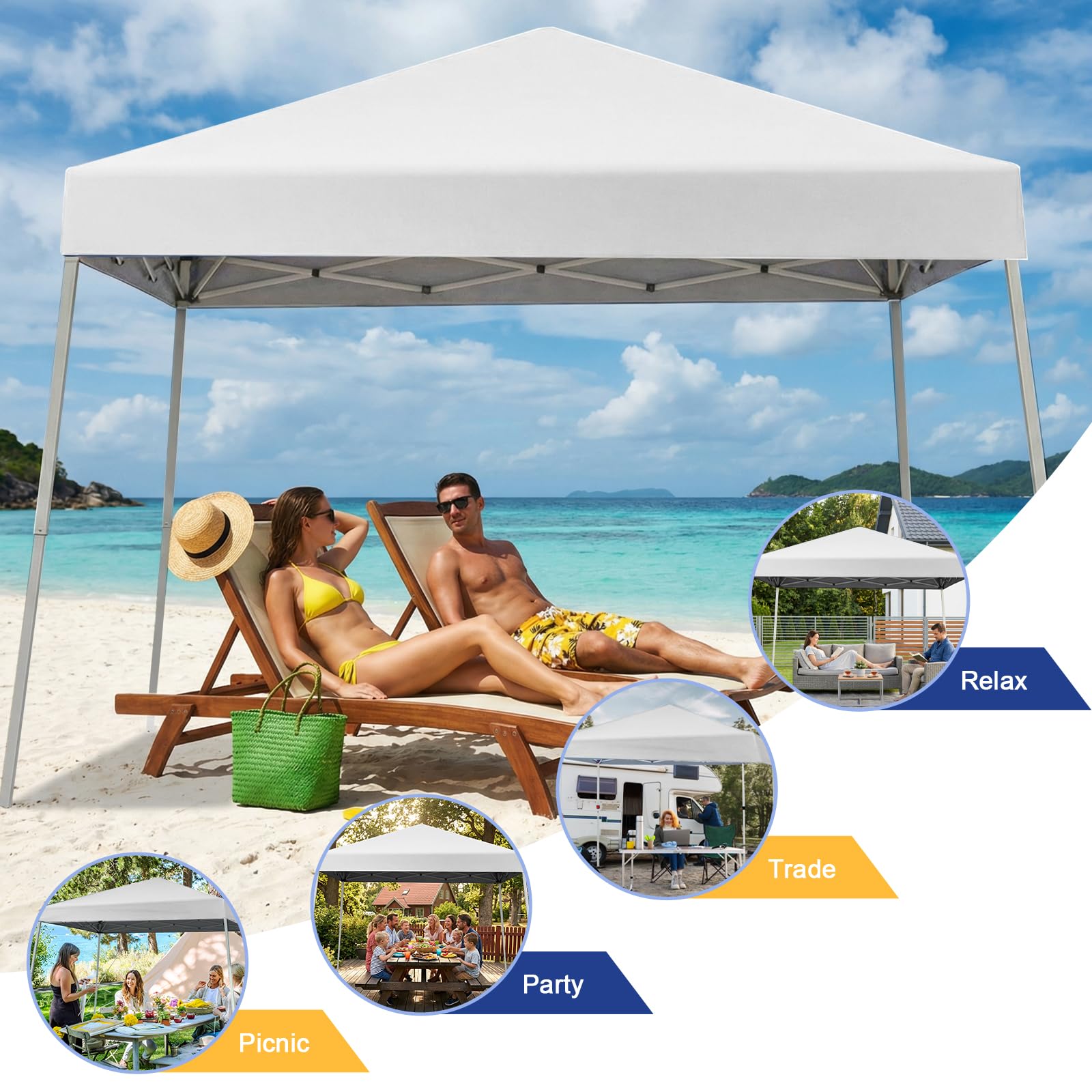 10x10 Slant Leg Canopy Tent