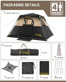 4-10 Person Instant Cabin Camping Tent