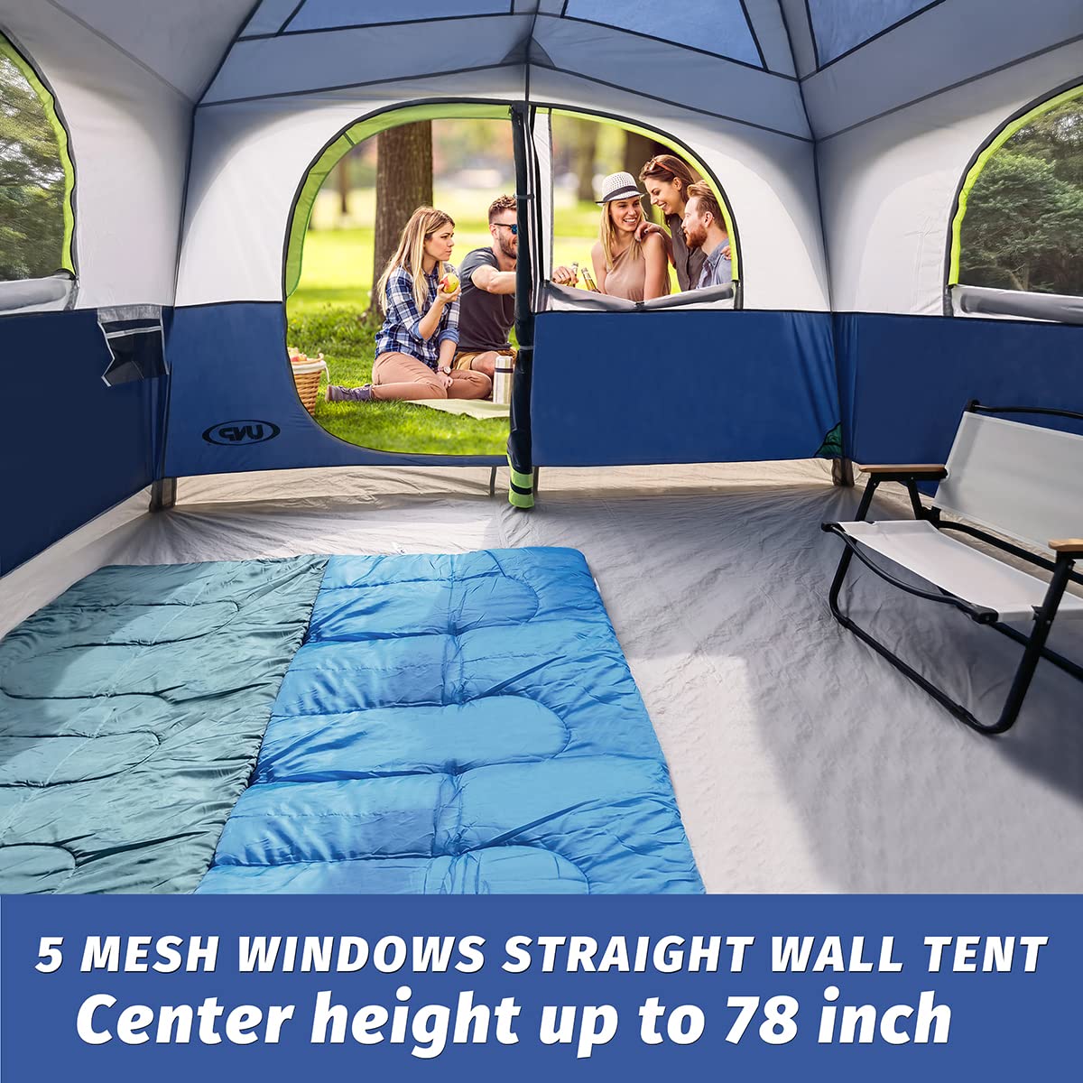 6-Person Waterproof Family Camping Tent