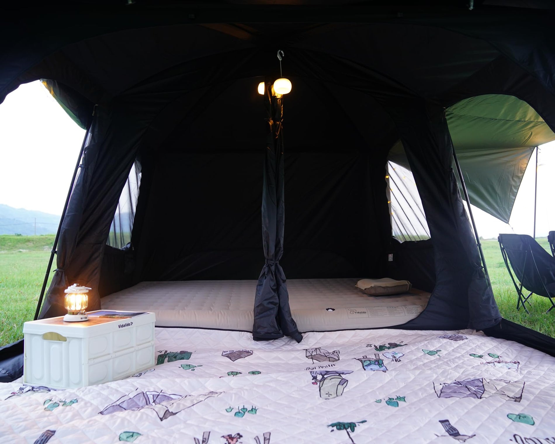 8-10 Person 2-Room Family Cabin Tent Waterproof