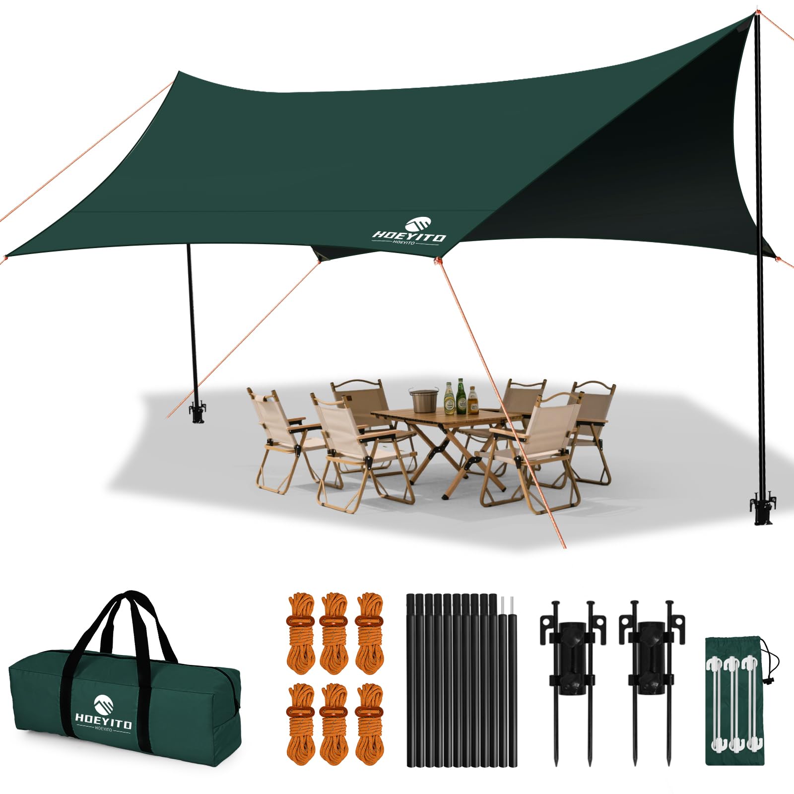 15x12.5 Waterproof Camping Tarp Canopy