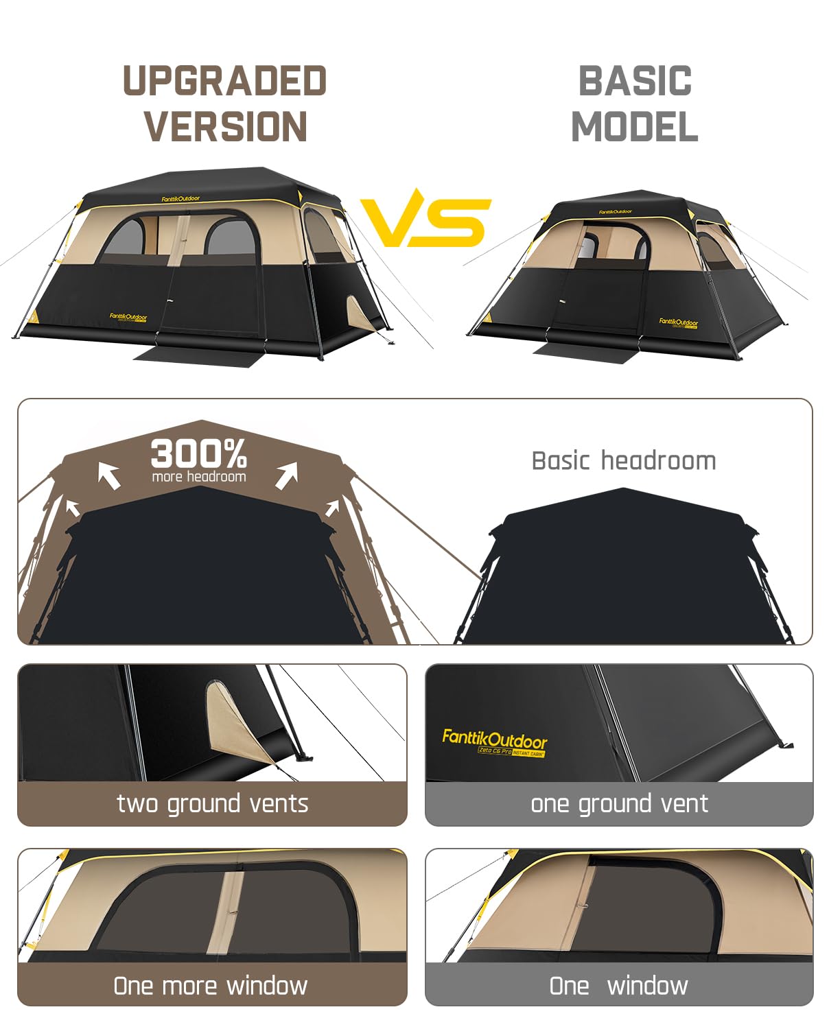 6-12 Person Instant Cabin Camping Tent