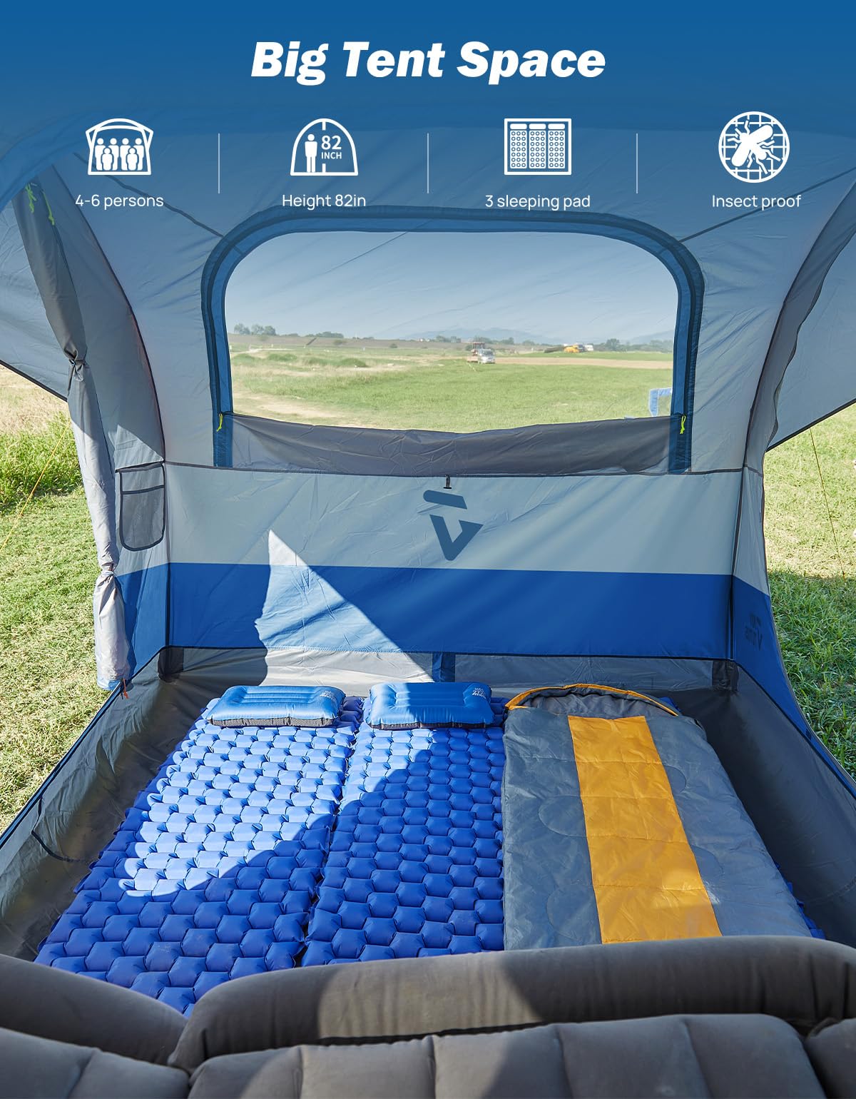 6-8 Person Waterproof SUV Camping Tent