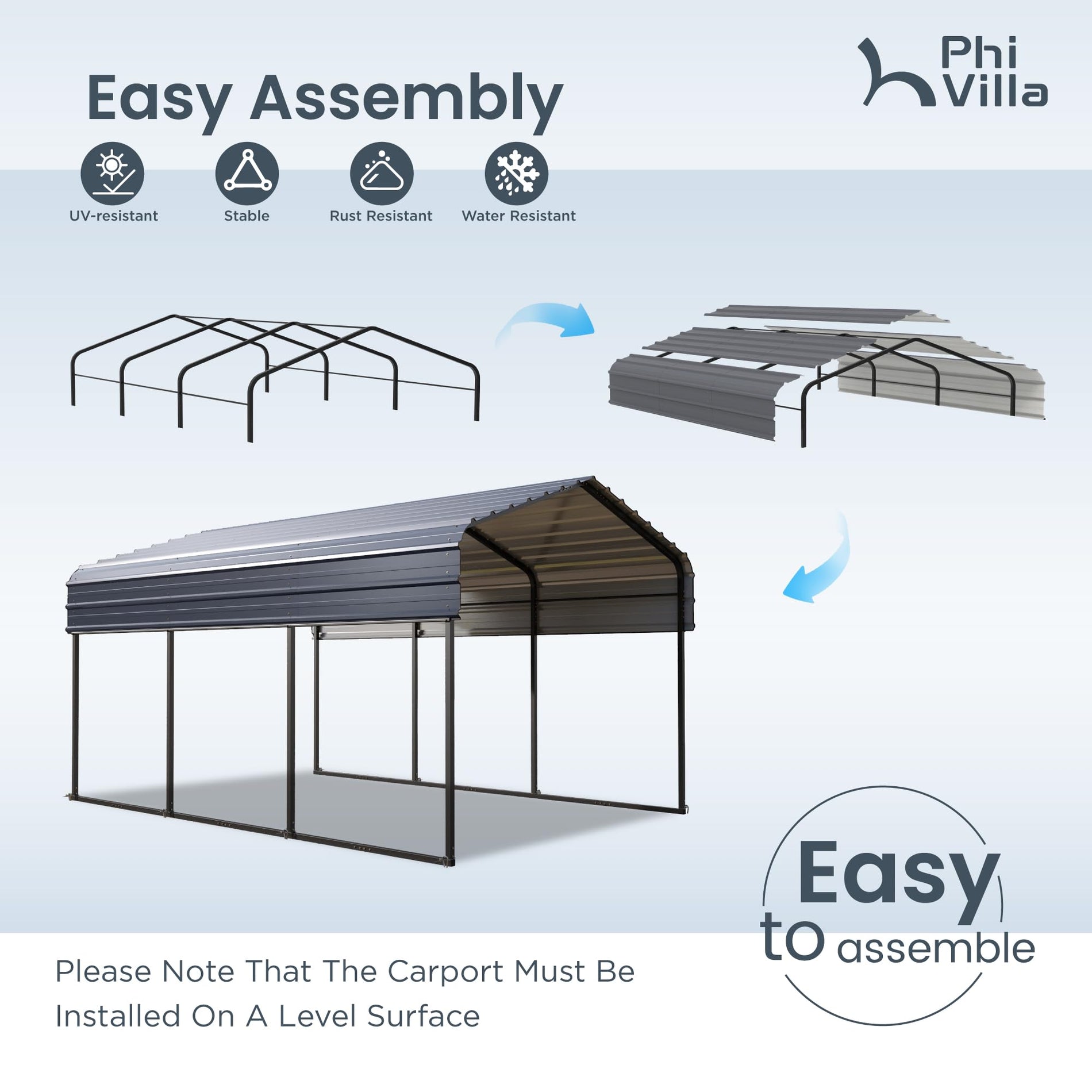 Heavy Duty Metal Carport Canopy
