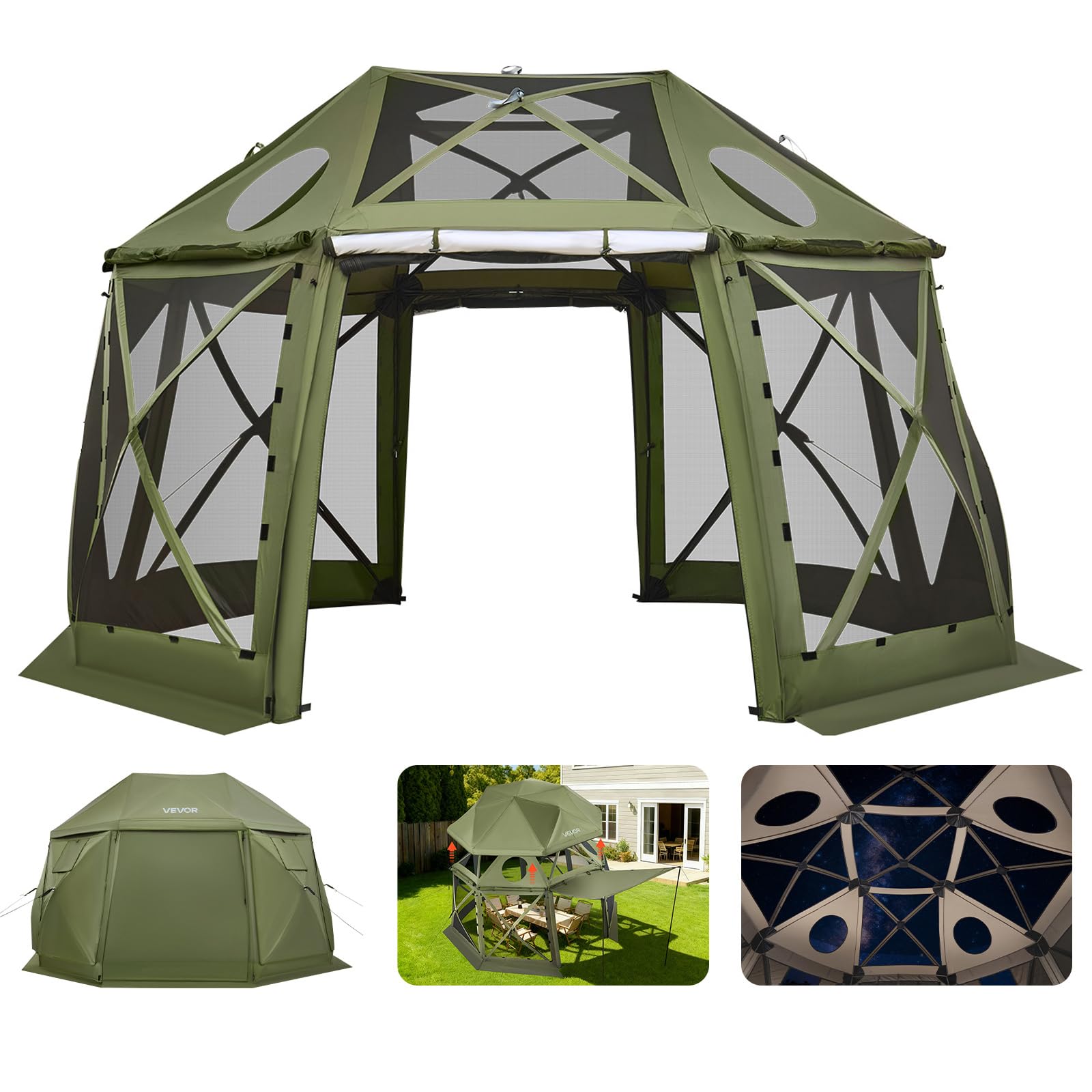 12x12 Pop Up Gazebo Tent with Privacy Panels
