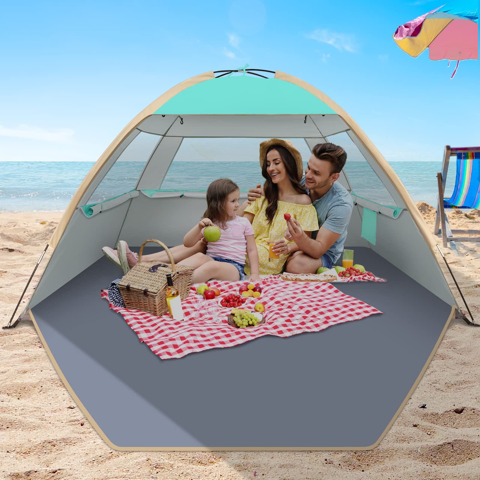 3-10 Person Beach Sun Shelter Tent