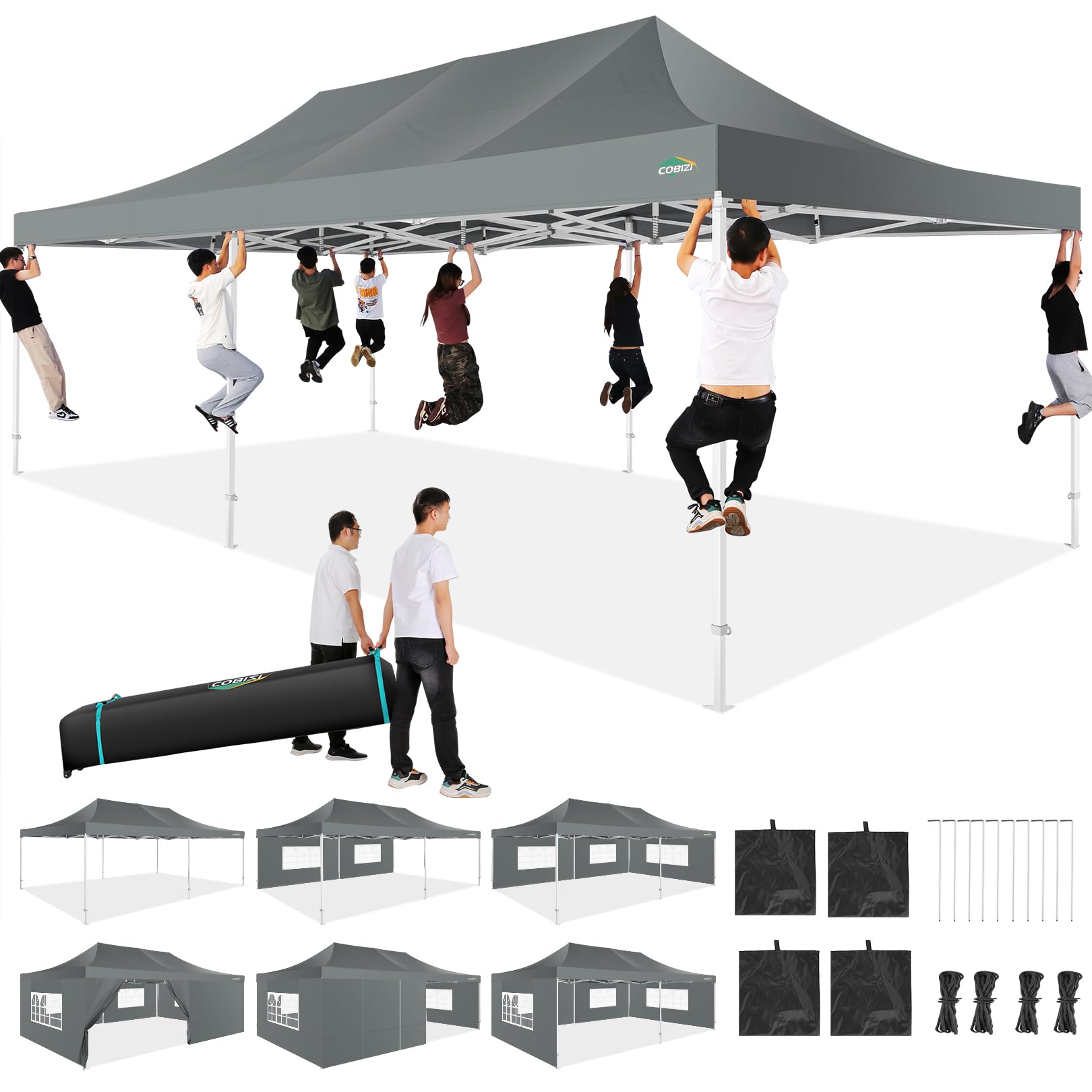 10x10 / 10x20 Pop Up Canopy Tent with Sidewalls