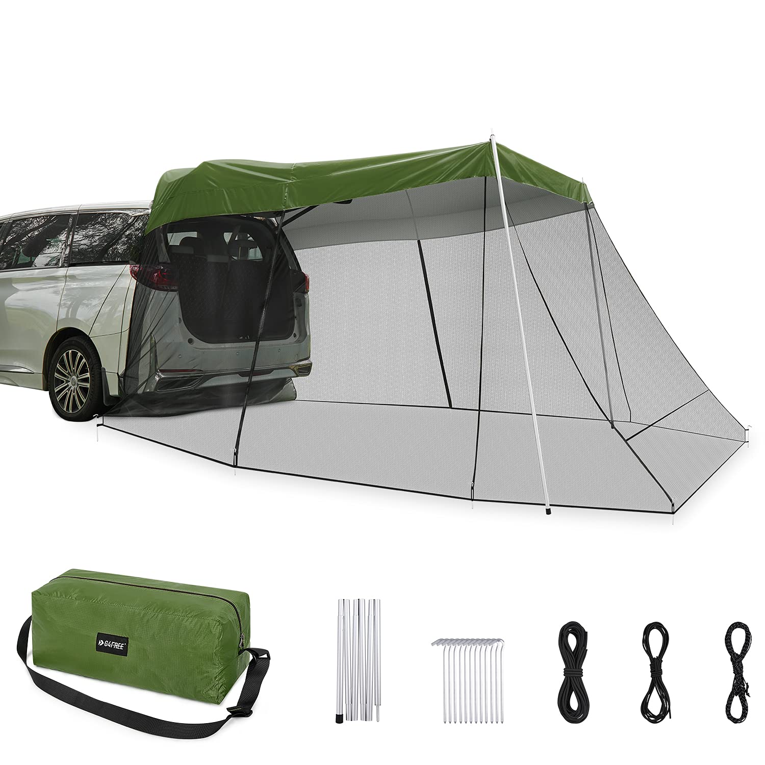 SUV Tailgate Awning Tent with Mosquito Net
