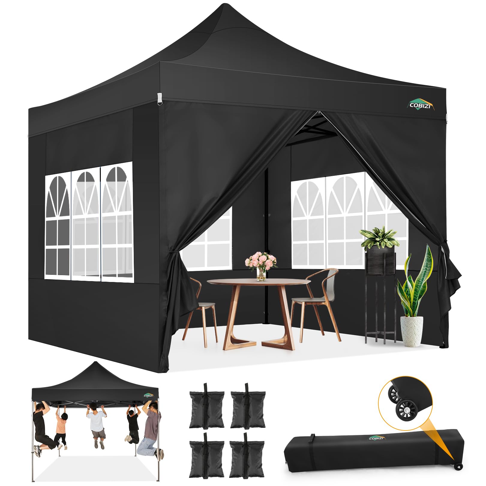 10x10 / 10x20 Pop Up Canopy Tent with Sidewalls