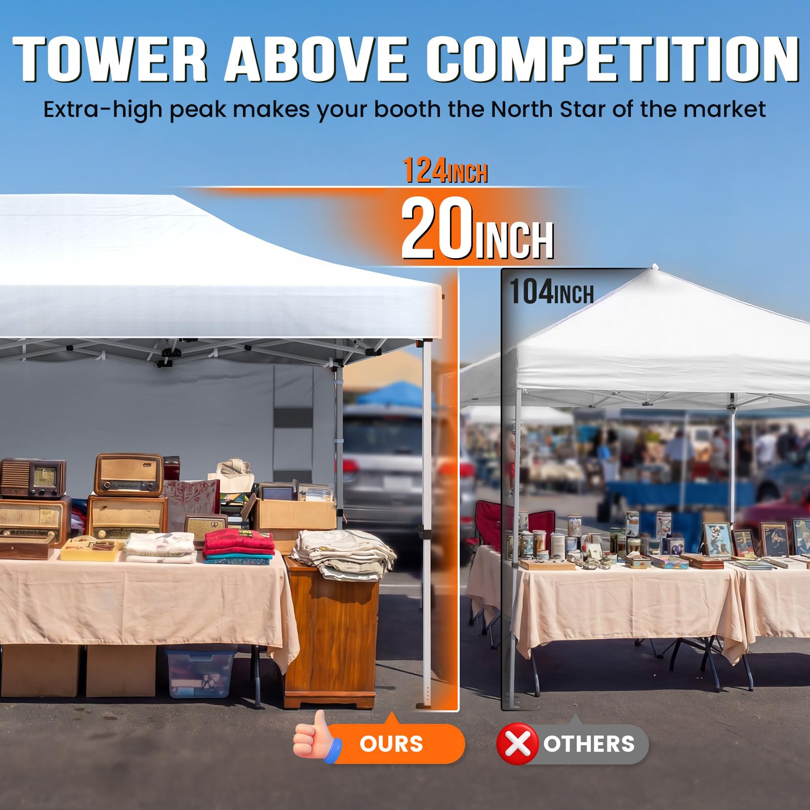 10x15 Heavy Duty Pop Up Canopy Tent