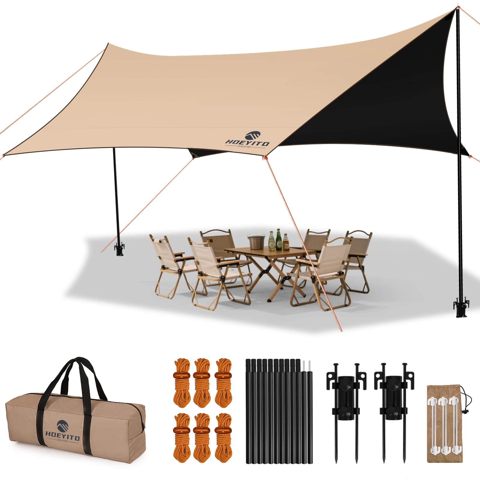 15x12.5 Waterproof Camping Tarp Canopy