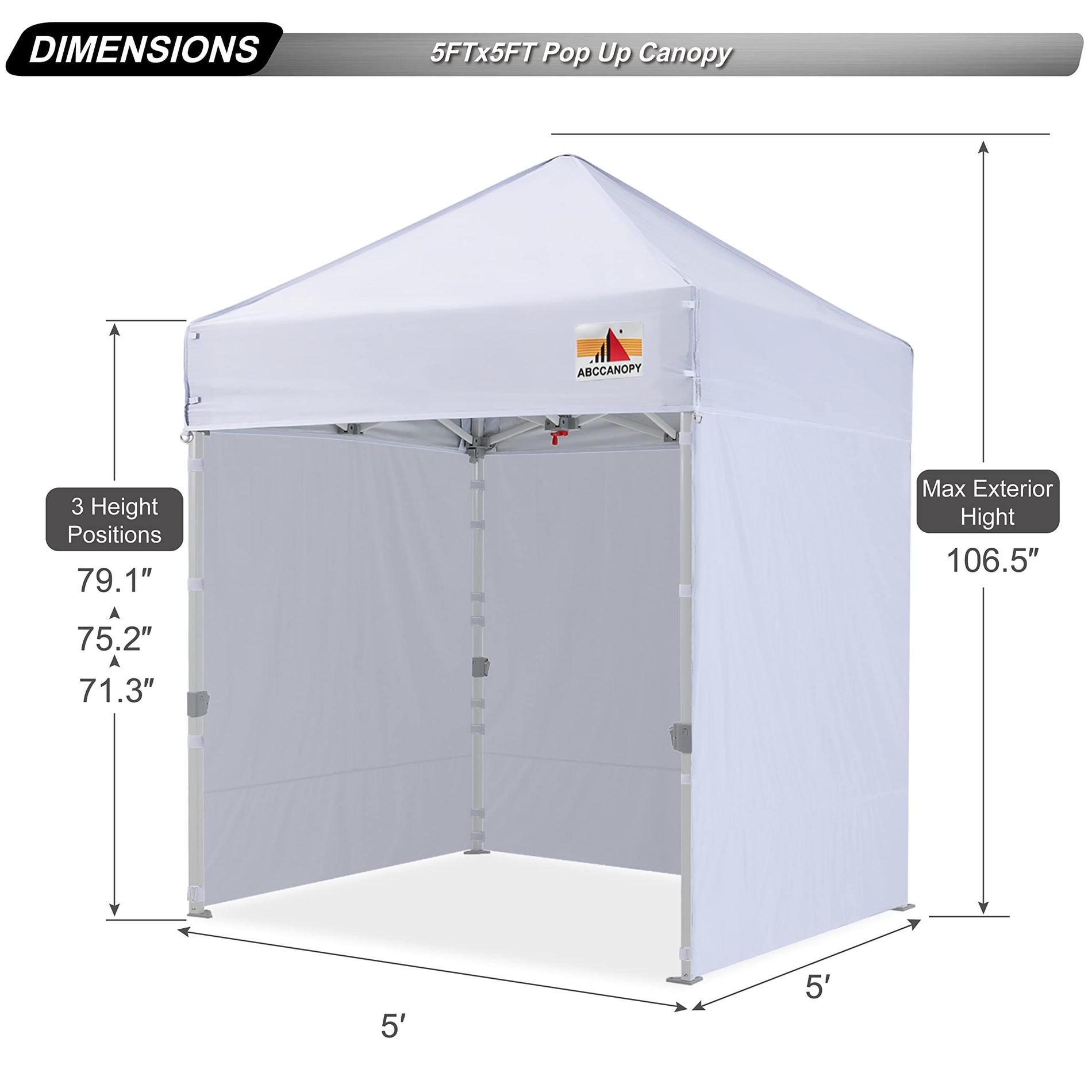 10x10 Commercial Pop Up Canopy Tent with Sidewalls