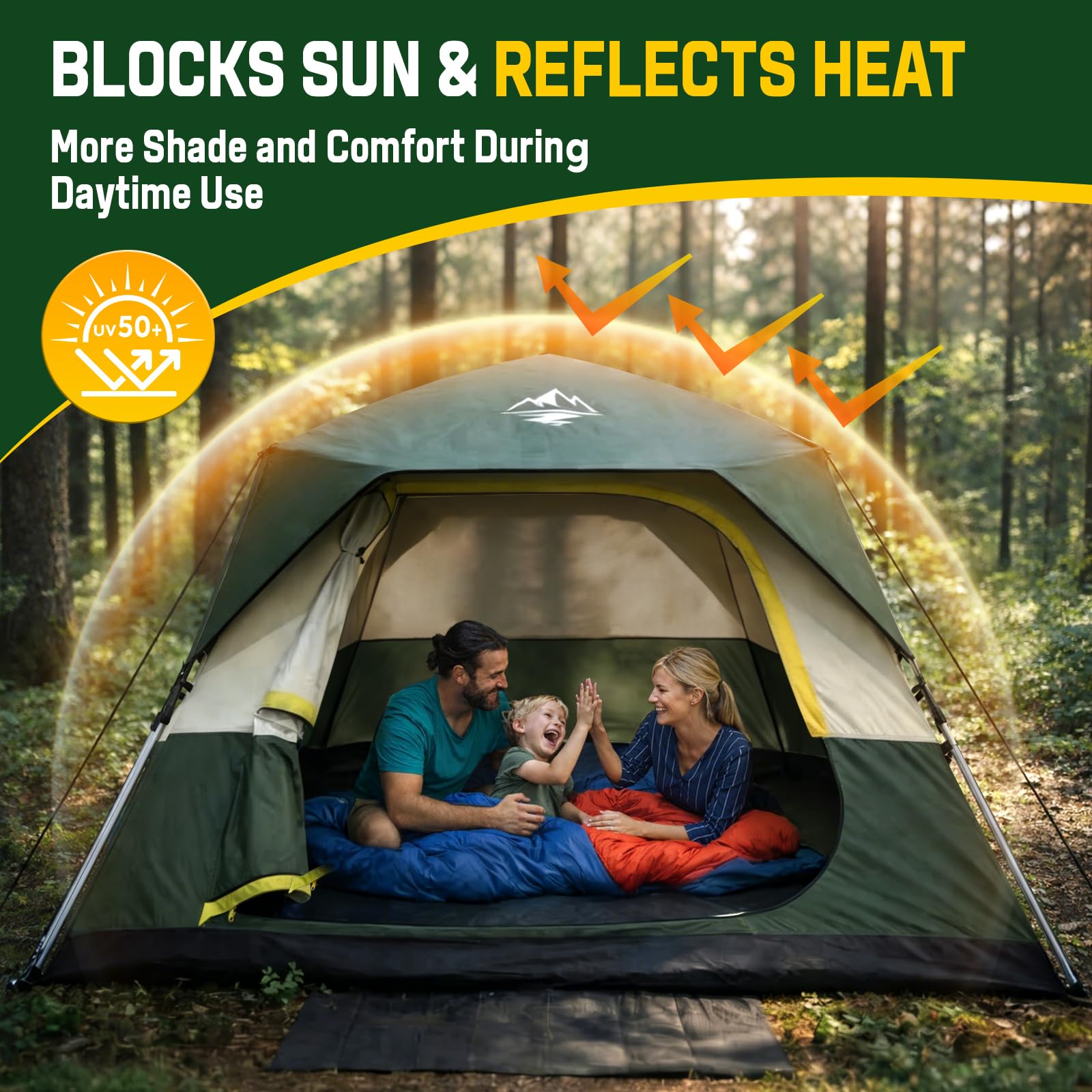 4-Person Instant Cabin Camping Tent Waterproof