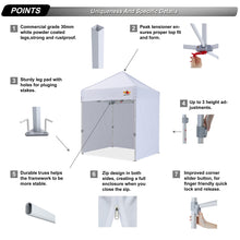 10x10 Commercial Pop Up Canopy Tent with Sidewalls