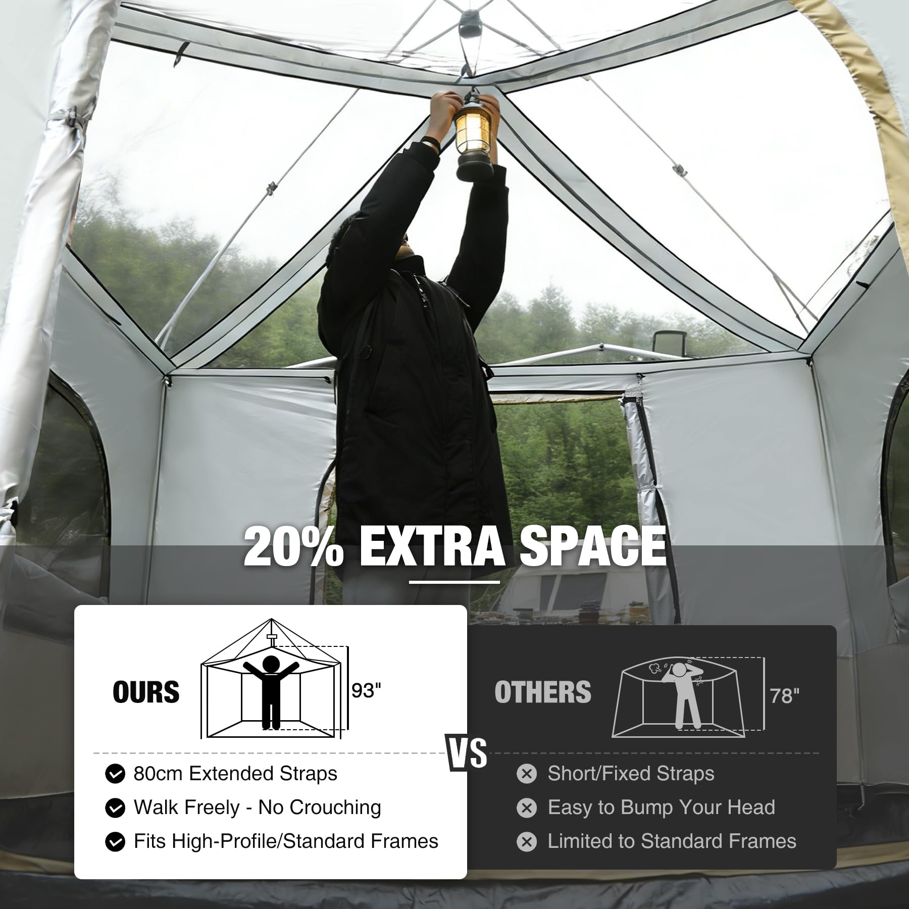 4-6 Person Canopy Inner Camping Tent