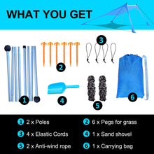 UPF 50+ Beach Canopy Sun Shade