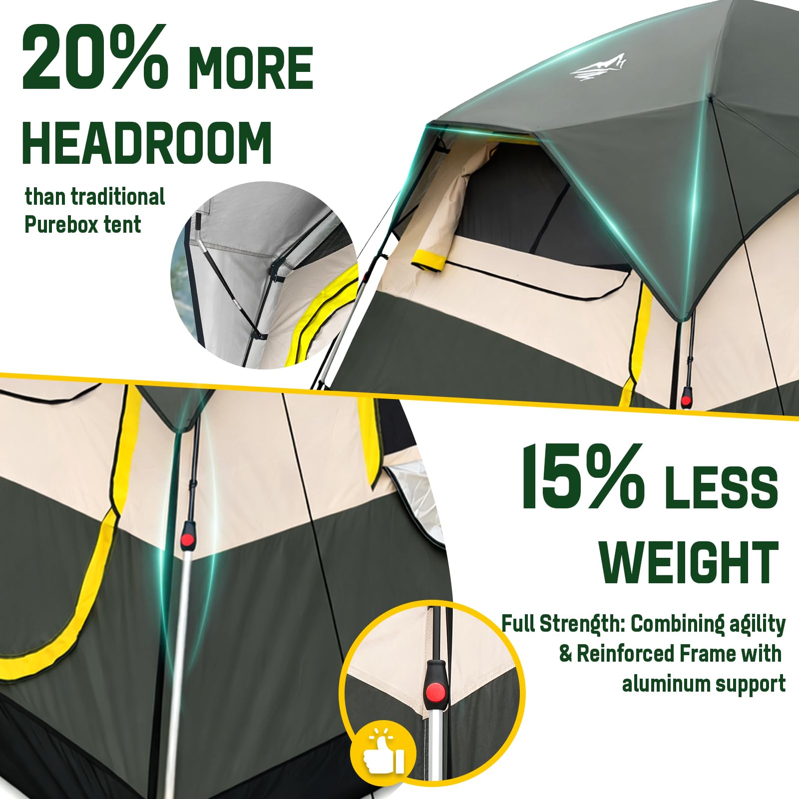 4-Person Instant Cabin Camping Tent Waterproof