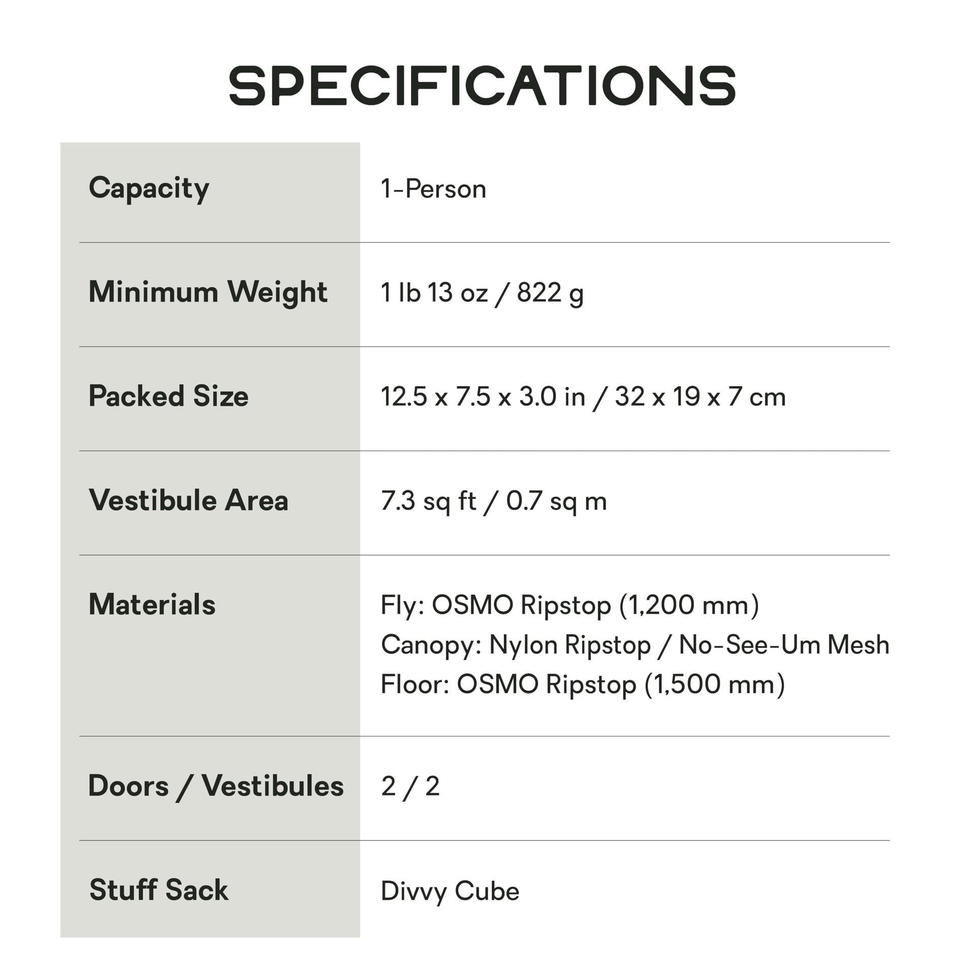 Ultralight OSMO Backpacking Tent