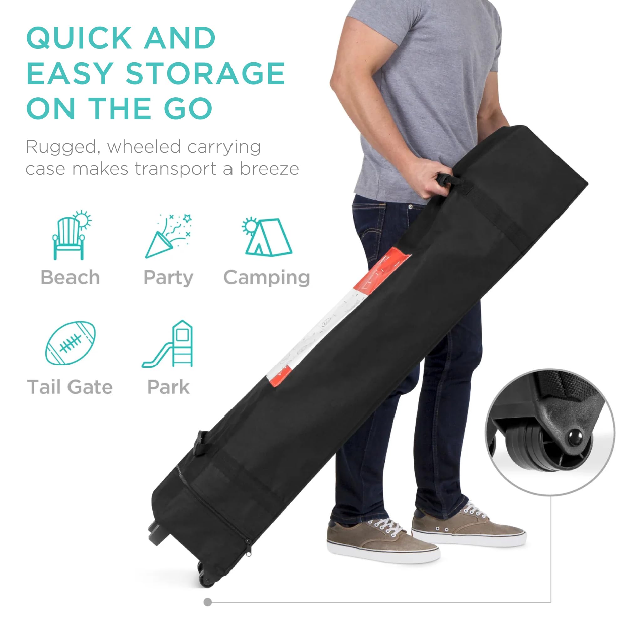 1-Person Pop Up Canopy Tent One-Push Setup