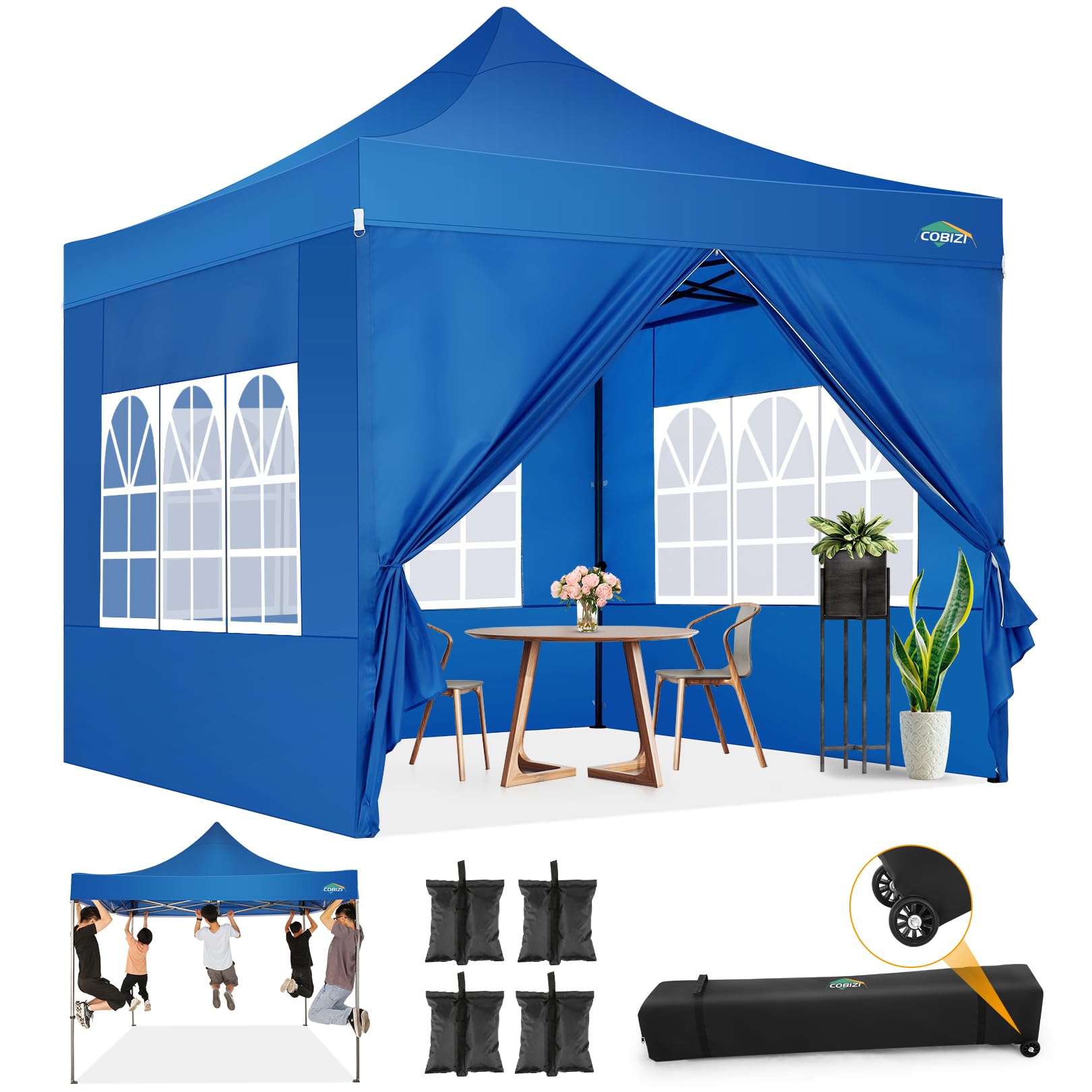 10x10 / 10x20 Pop Up Canopy Tent with Sidewalls