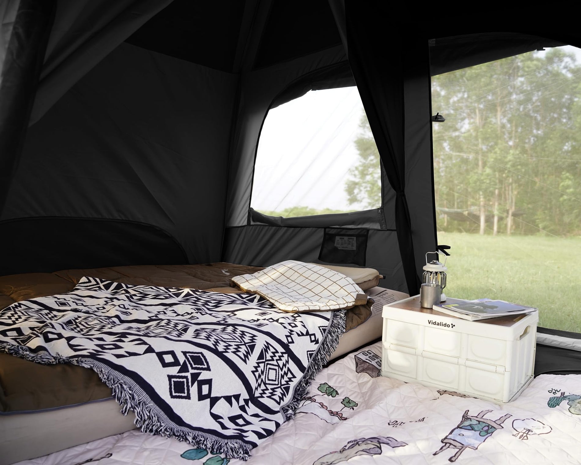 4-6 Person Family Cabin Tent 2-Room Waterproof