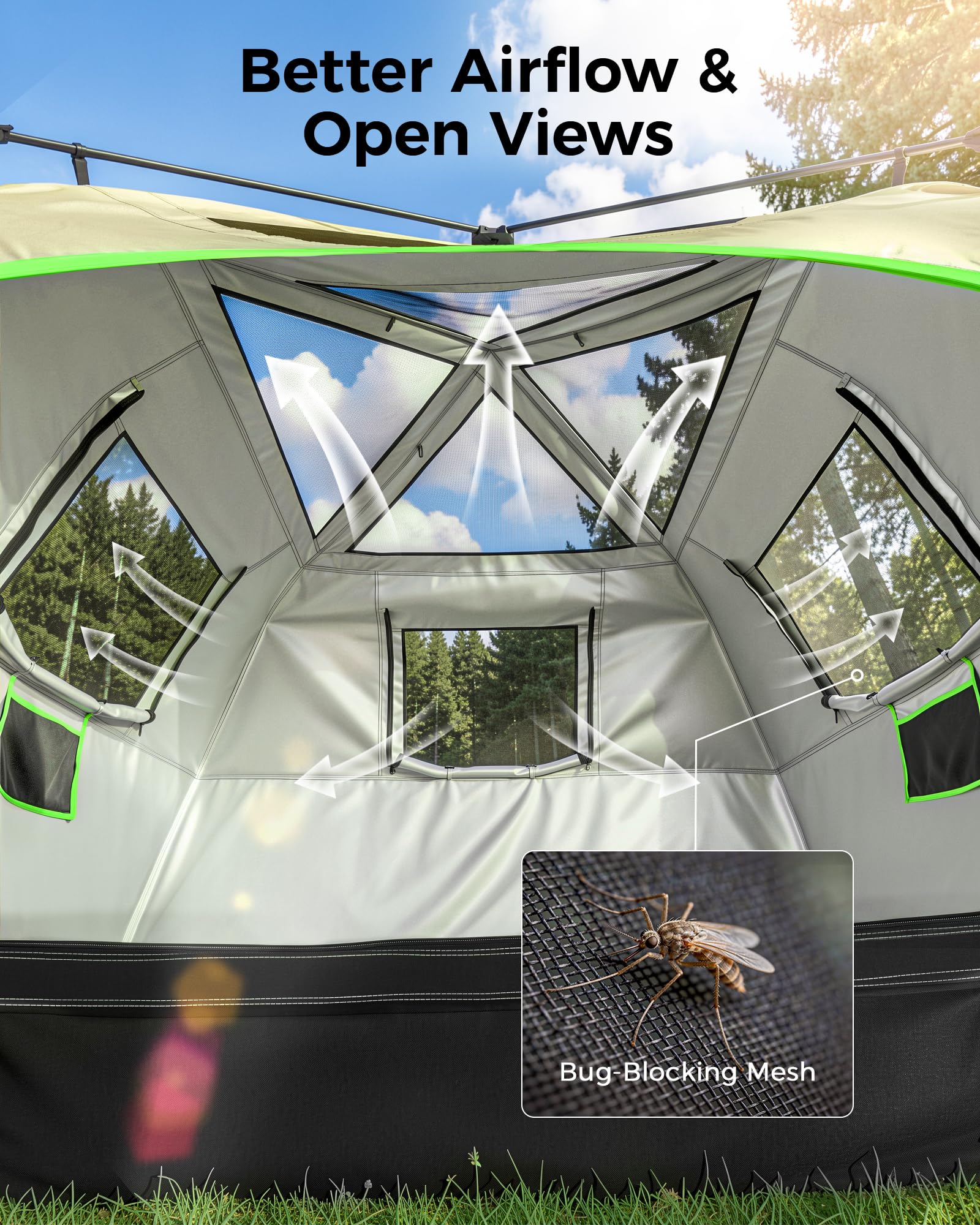 4-6 Person Instant Cabin Camping Tent Waterproof