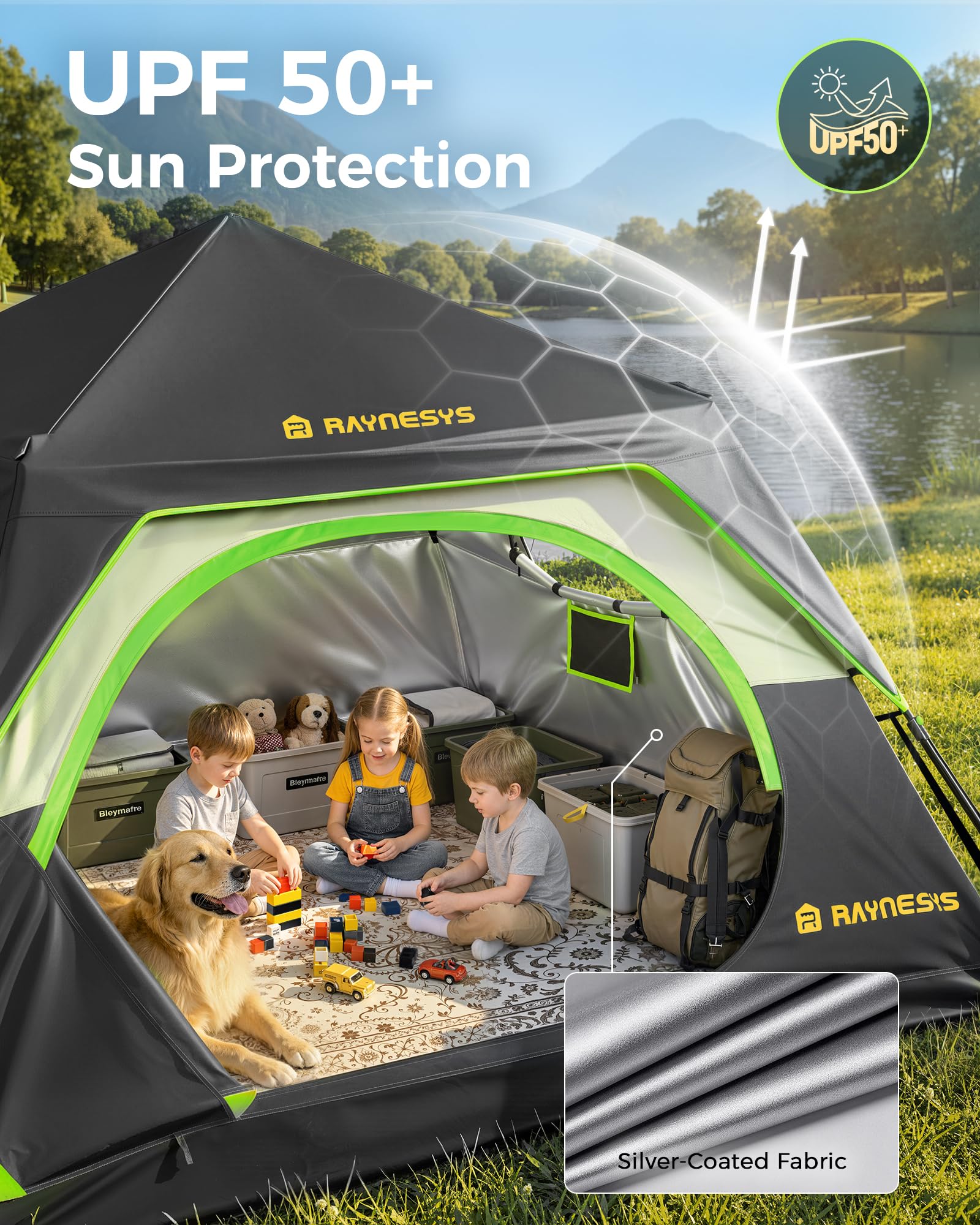 4-6 Person Instant Cabin Camping Tent Waterproof